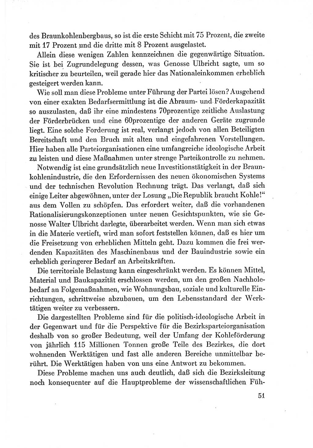 Protokoll der Verhandlungen des Ⅶ. Parteitages der Sozialistischen Einheitspartei Deutschlands (SED) [Deutsche Demokratische Republik (DDR)] 1967, Band Ⅱ, Seite 51 (Prot. Verh. Ⅶ. PT SED DDR 1967, Bd. Ⅱ, S. 51)