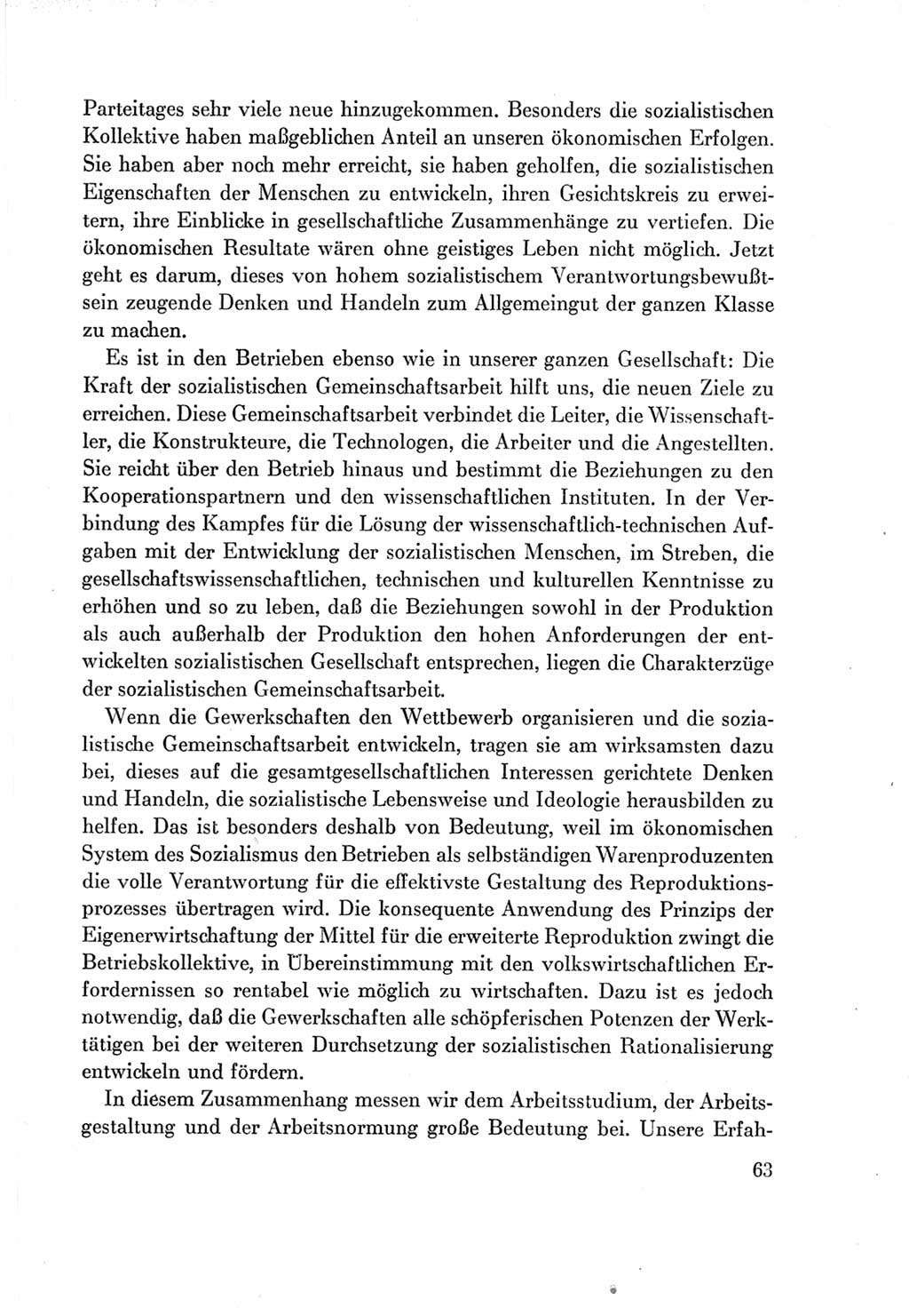 Protokoll der Verhandlungen des Ⅶ. Parteitages der Sozialistischen Einheitspartei Deutschlands (SED) [Deutsche Demokratische Republik (DDR)] 1967, Band Ⅱ, Seite 63 (Prot. Verh. Ⅶ. PT SED DDR 1967, Bd. Ⅱ, S. 63)
