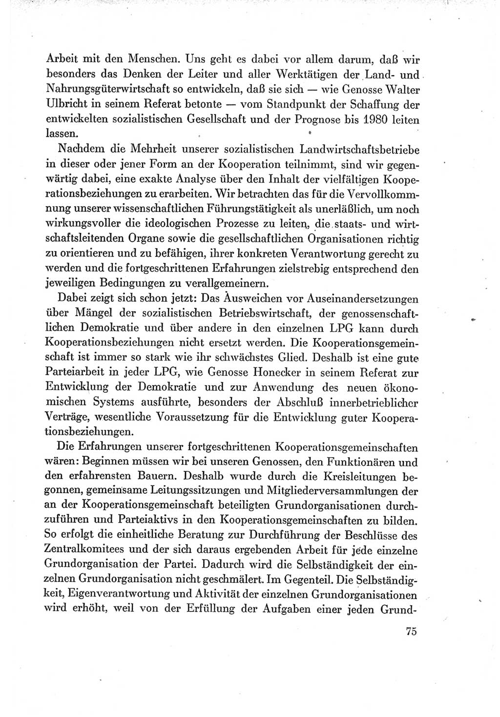 Protokoll der Verhandlungen des Ⅶ. Parteitages der Sozialistischen Einheitspartei Deutschlands (SED) [Deutsche Demokratische Republik (DDR)] 1967, Band Ⅱ, Seite 75 (Prot. Verh. Ⅶ. PT SED DDR 1967, Bd. Ⅱ, S. 75)