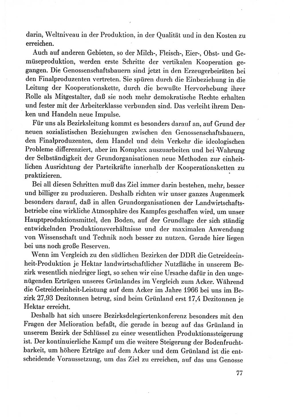 Protokoll der Verhandlungen des Ⅶ. Parteitages der Sozialistischen Einheitspartei Deutschlands (SED) [Deutsche Demokratische Republik (DDR)] 1967, Band Ⅱ, Seite 77 (Prot. Verh. Ⅶ. PT SED DDR 1967, Bd. Ⅱ, S. 77)