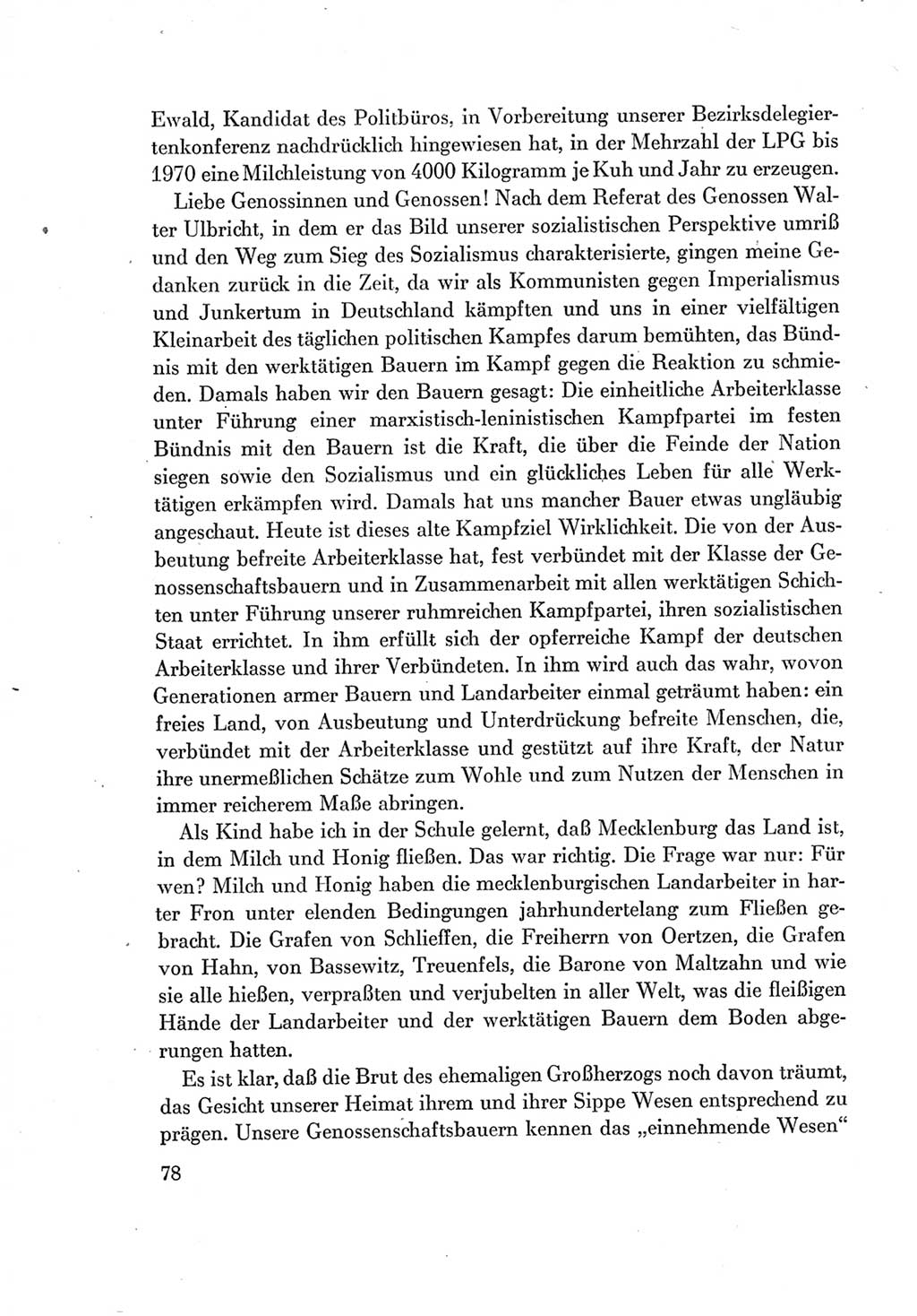 Protokoll der Verhandlungen des Ⅶ. Parteitages der Sozialistischen Einheitspartei Deutschlands (SED) [Deutsche Demokratische Republik (DDR)] 1967, Band Ⅱ, Seite 78 (Prot. Verh. Ⅶ. PT SED DDR 1967, Bd. Ⅱ, S. 78)