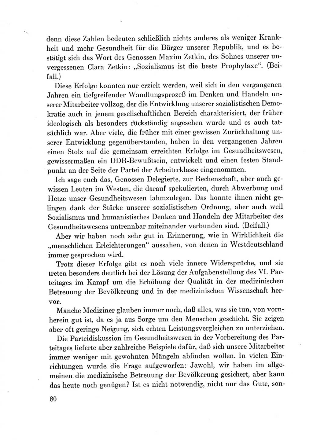 Protokoll der Verhandlungen des Ⅶ. Parteitages der Sozialistischen Einheitspartei Deutschlands (SED) [Deutsche Demokratische Republik (DDR)] 1967, Band Ⅱ, Seite 80 (Prot. Verh. Ⅶ. PT SED DDR 1967, Bd. Ⅱ, S. 80)