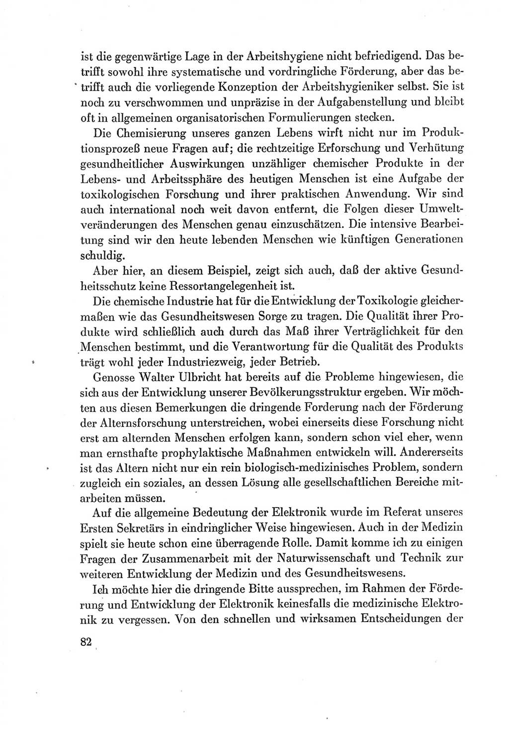 Protokoll der Verhandlungen des Ⅶ. Parteitages der Sozialistischen Einheitspartei Deutschlands (SED) [Deutsche Demokratische Republik (DDR)] 1967, Band Ⅱ, Seite 82 (Prot. Verh. Ⅶ. PT SED DDR 1967, Bd. Ⅱ, S. 82)