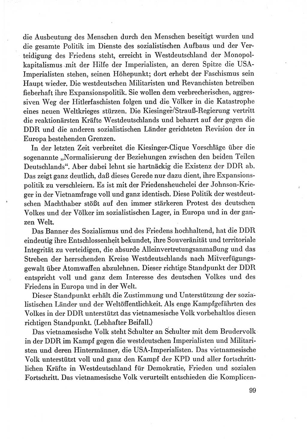 Protokoll der Verhandlungen des Ⅶ. Parteitages der Sozialistischen Einheitspartei Deutschlands (SED) [Deutsche Demokratische Republik (DDR)] 1967, Band Ⅱ, Seite 99 (Prot. Verh. Ⅶ. PT SED DDR 1967, Bd. Ⅱ, S. 99)