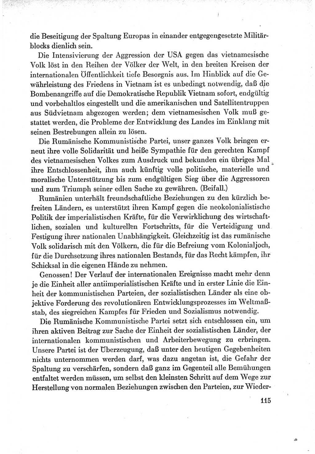 Protokoll der Verhandlungen des Ⅶ. Parteitages der Sozialistischen Einheitspartei Deutschlands (SED) [Deutsche Demokratische Republik (DDR)] 1967, Band Ⅱ, Seite 115 (Prot. Verh. Ⅶ. PT SED DDR 1967, Bd. Ⅱ, S. 115)