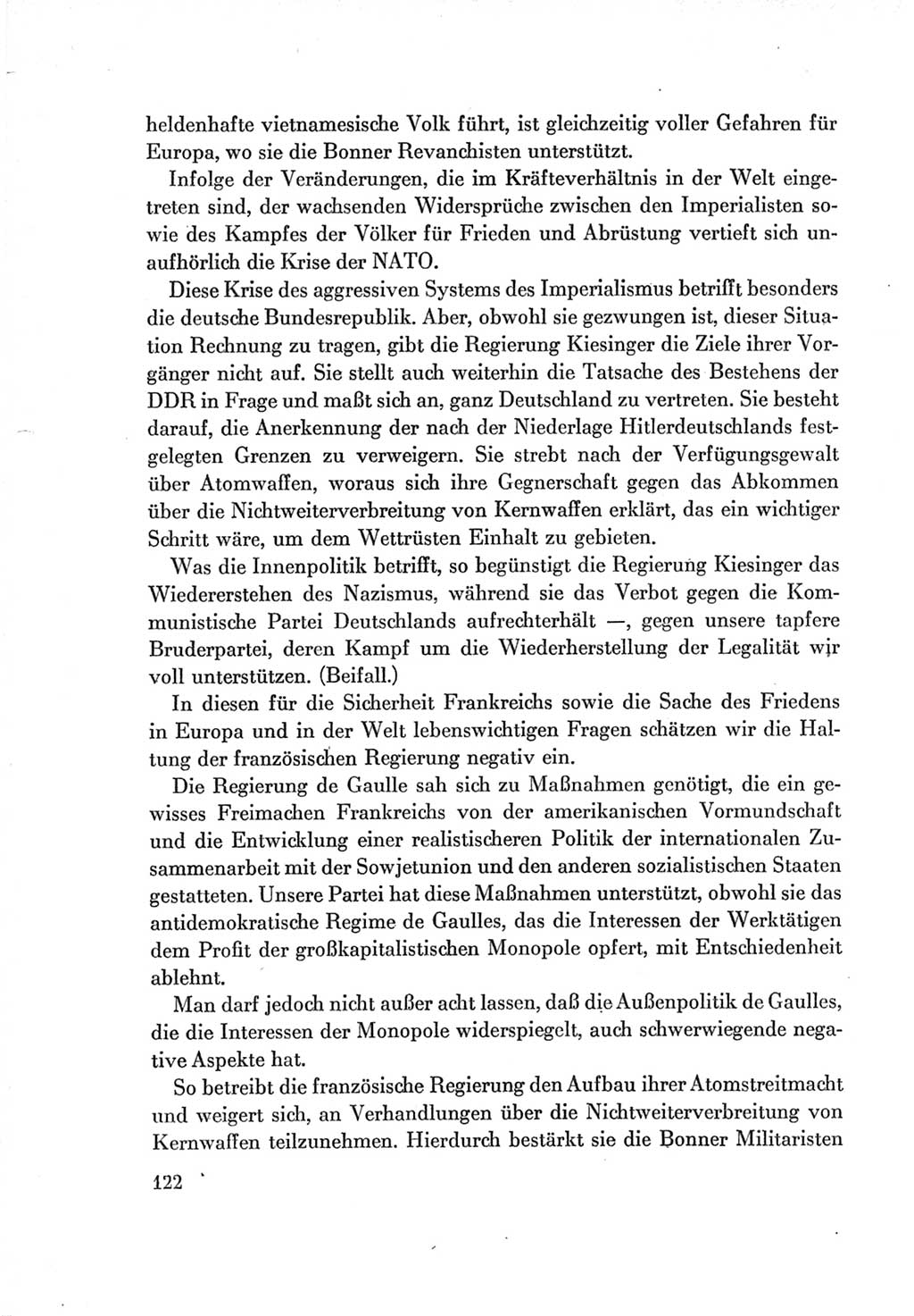 Protokoll der Verhandlungen des Ⅶ. Parteitages der Sozialistischen Einheitspartei Deutschlands (SED) [Deutsche Demokratische Republik (DDR)] 1967, Band Ⅱ, Seite 122 (Prot. Verh. Ⅶ. PT SED DDR 1967, Bd. Ⅱ, S. 122)