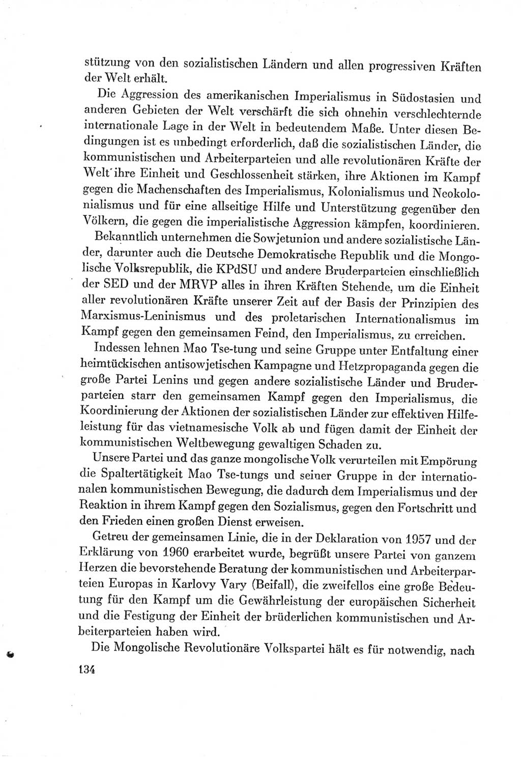 Protokoll der Verhandlungen des Ⅶ. Parteitages der Sozialistischen Einheitspartei Deutschlands (SED) [Deutsche Demokratische Republik (DDR)] 1967, Band Ⅱ, Seite 134 (Prot. Verh. Ⅶ. PT SED DDR 1967, Bd. Ⅱ, S. 134)