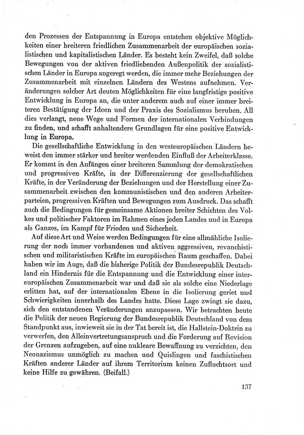 Protokoll der Verhandlungen des Ⅶ. Parteitages der Sozialistischen Einheitspartei Deutschlands (SED) [Deutsche Demokratische Republik (DDR)] 1967, Band Ⅱ, Seite 137 (Prot. Verh. Ⅶ. PT SED DDR 1967, Bd. Ⅱ, S. 137)
