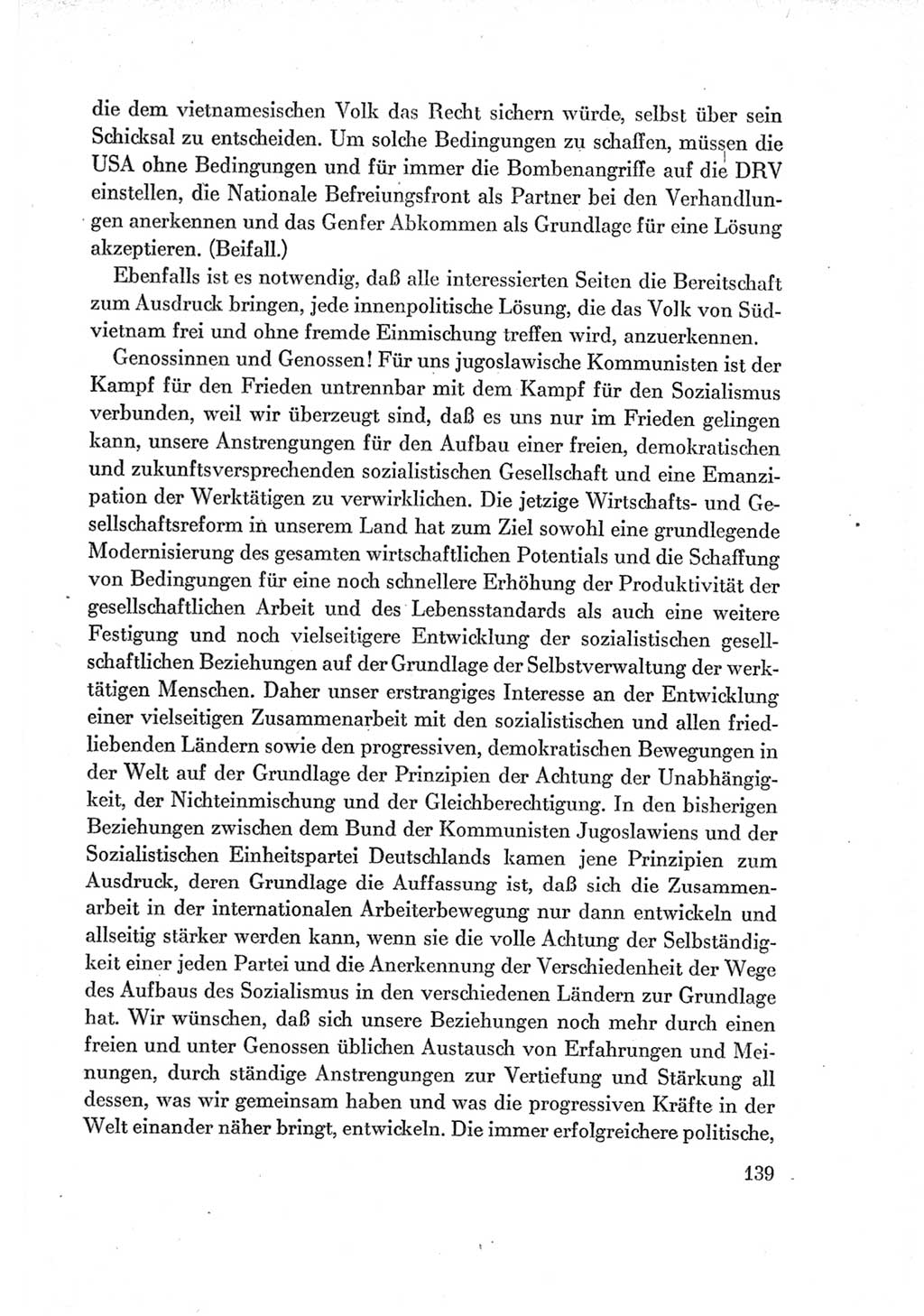 Protokoll der Verhandlungen des Ⅶ. Parteitages der Sozialistischen Einheitspartei Deutschlands (SED) [Deutsche Demokratische Republik (DDR)] 1967, Band Ⅱ, Seite 139 (Prot. Verh. Ⅶ. PT SED DDR 1967, Bd. Ⅱ, S. 139)