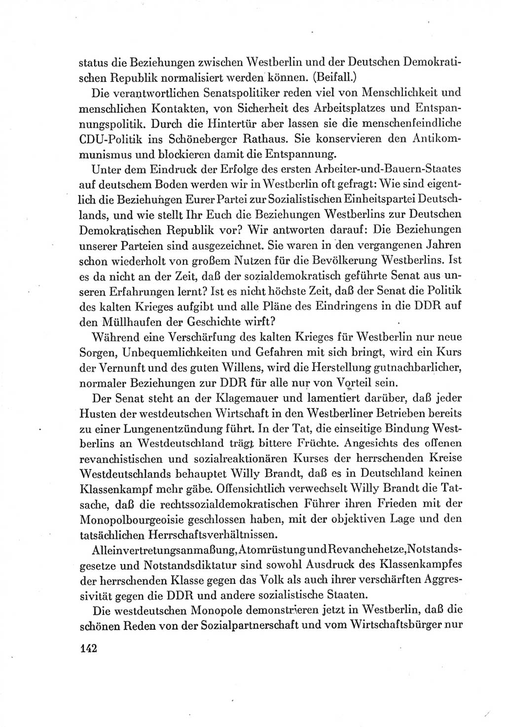 Protokoll der Verhandlungen des Ⅶ. Parteitages der Sozialistischen Einheitspartei Deutschlands (SED) [Deutsche Demokratische Republik (DDR)] 1967, Band Ⅱ, Seite 142 (Prot. Verh. Ⅶ. PT SED DDR 1967, Bd. Ⅱ, S. 142)