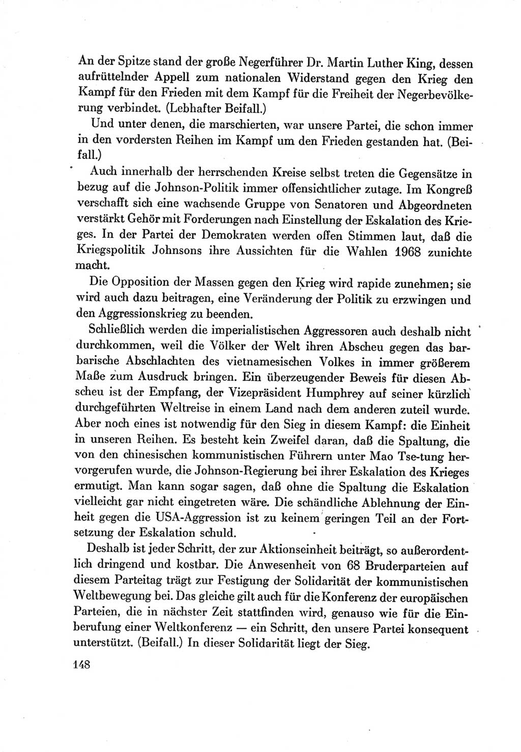 Protokoll der Verhandlungen des Ⅶ. Parteitages der Sozialistischen Einheitspartei Deutschlands (SED) [Deutsche Demokratische Republik (DDR)] 1967, Band Ⅱ, Seite 148 (Prot. Verh. Ⅶ. PT SED DDR 1967, Bd. Ⅱ, S. 148)