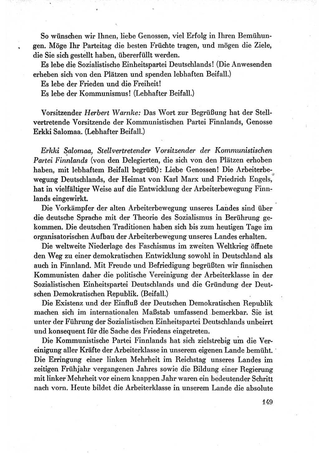 Protokoll der Verhandlungen des Ⅶ. Parteitages der Sozialistischen Einheitspartei Deutschlands (SED) [Deutsche Demokratische Republik (DDR)] 1967, Band Ⅱ, Seite 149 (Prot. Verh. Ⅶ. PT SED DDR 1967, Bd. Ⅱ, S. 149)