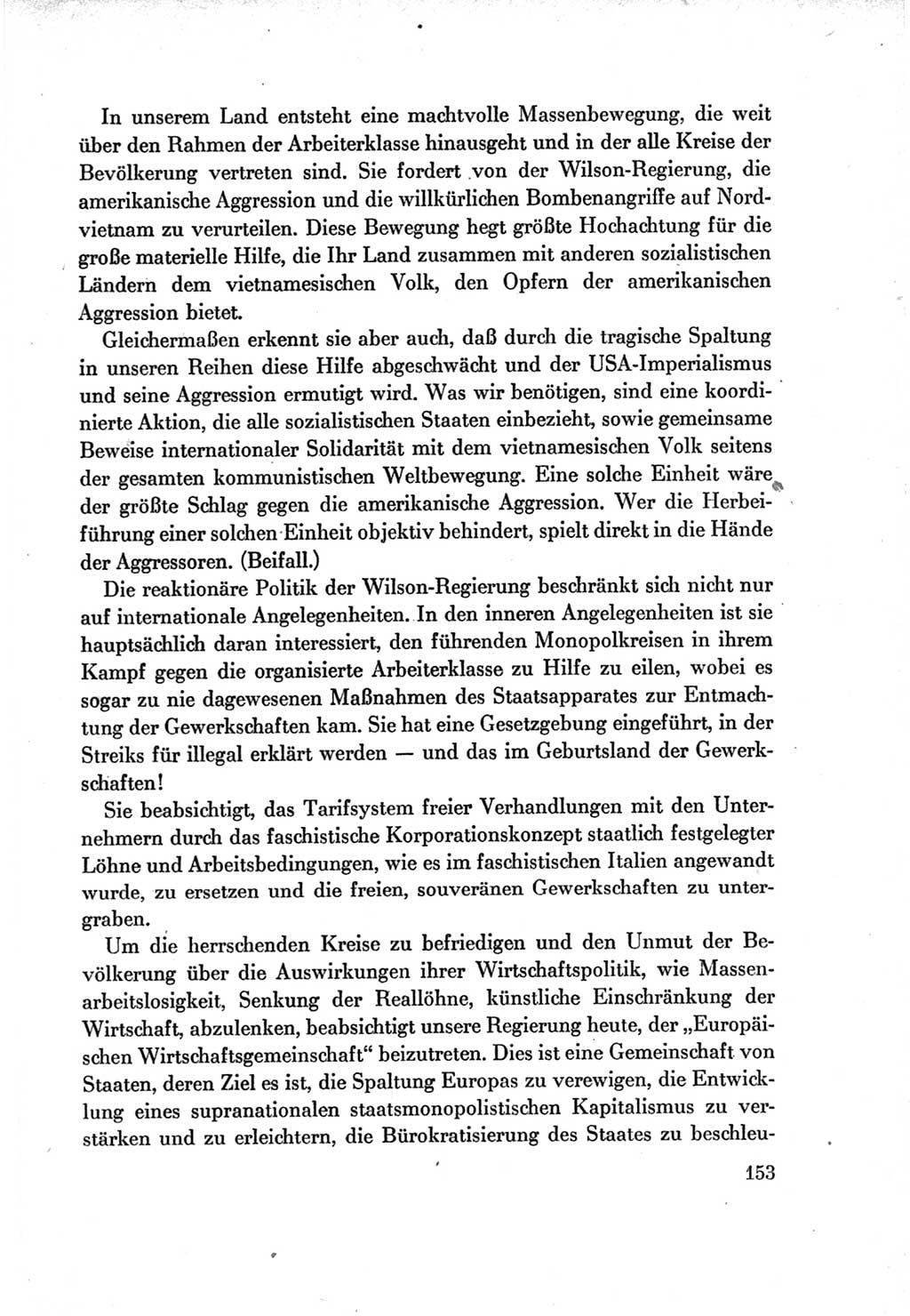 Protokoll der Verhandlungen des Ⅶ. Parteitages der Sozialistischen Einheitspartei Deutschlands (SED) [Deutsche Demokratische Republik (DDR)] 1967, Band Ⅱ, Seite 153 (Prot. Verh. Ⅶ. PT SED DDR 1967, Bd. Ⅱ, S. 153)