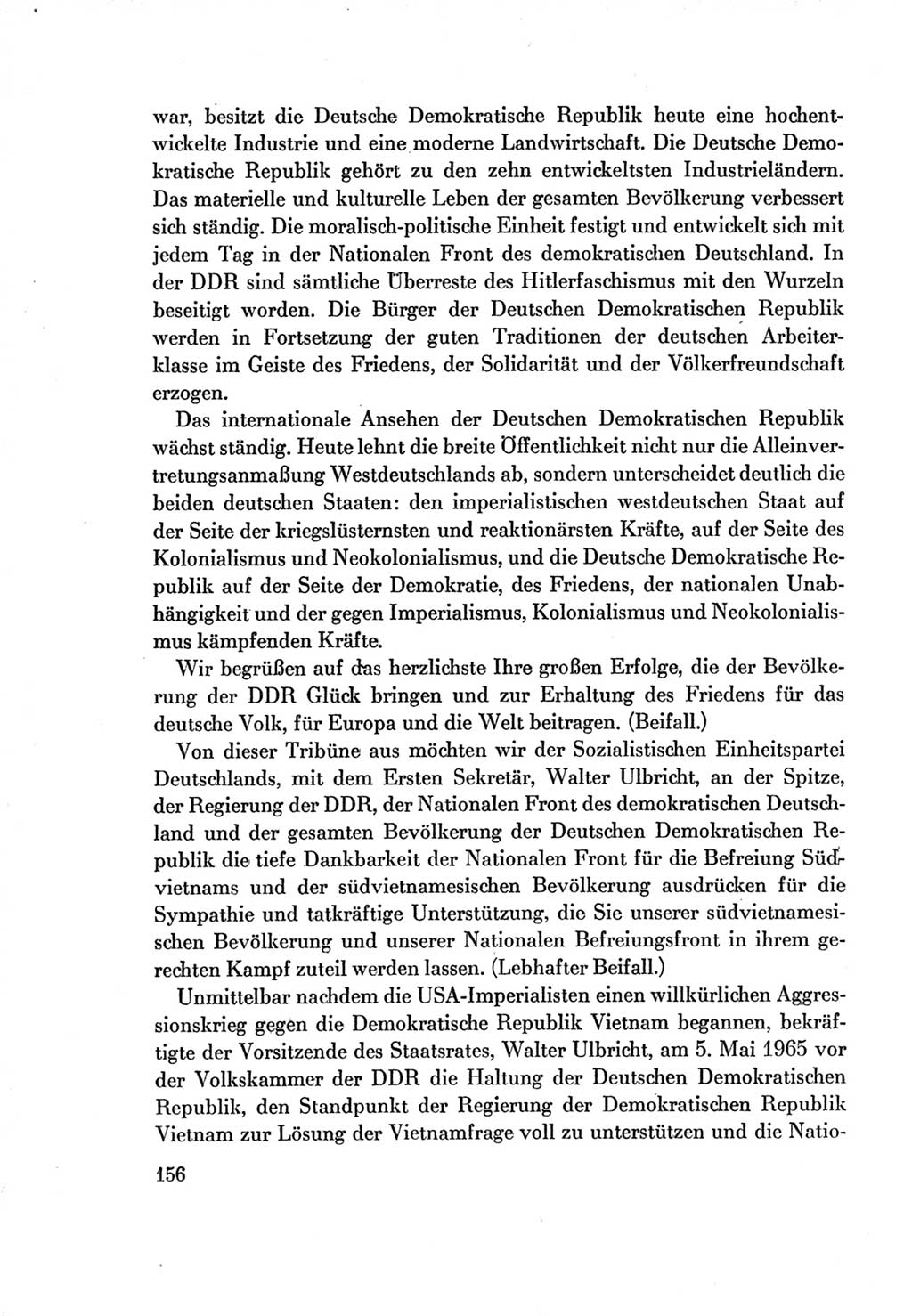 Protokoll der Verhandlungen des Ⅶ. Parteitages der Sozialistischen Einheitspartei Deutschlands (SED) [Deutsche Demokratische Republik (DDR)] 1967, Band Ⅱ, Seite 156 (Prot. Verh. Ⅶ. PT SED DDR 1967, Bd. Ⅱ, S. 156)