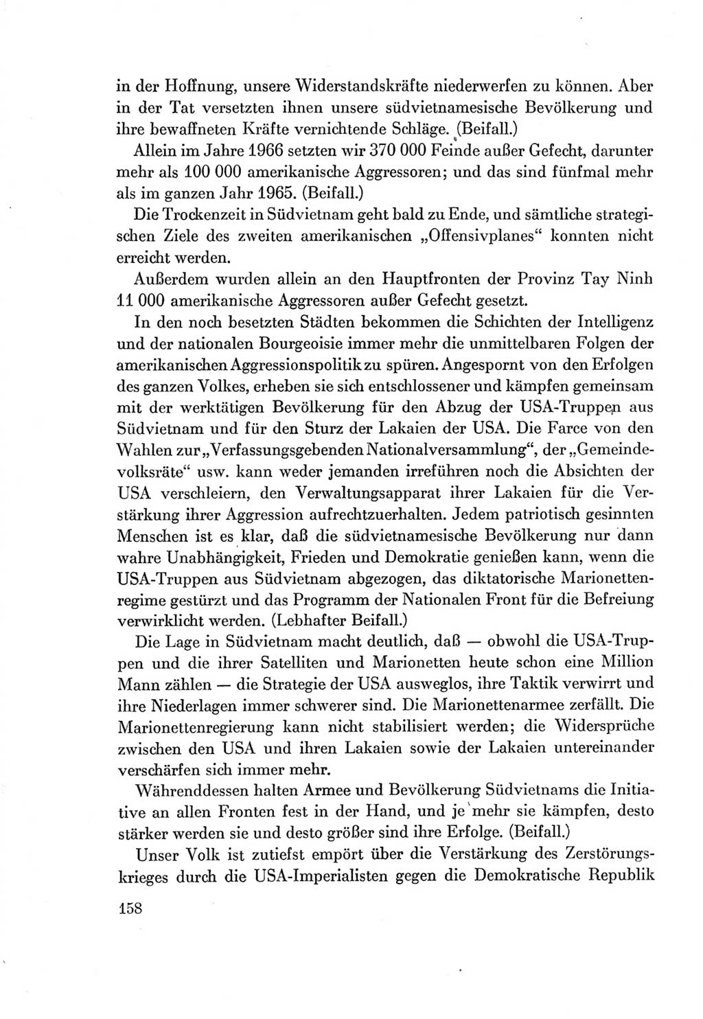 Protokoll der Verhandlungen des Ⅶ. Parteitages der Sozialistischen Einheitspartei Deutschlands (SED) [Deutsche Demokratische Republik (DDR)] 1967, Band Ⅱ, Seite 158 (Prot. Verh. Ⅶ. PT SED DDR 1967, Bd. Ⅱ, S. 158)