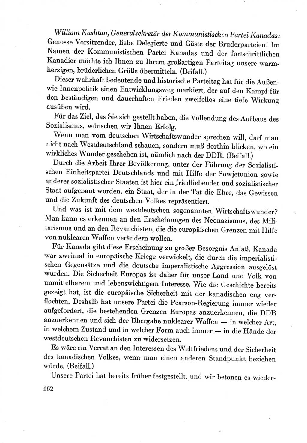 Protokoll der Verhandlungen des Ⅶ. Parteitages der Sozialistischen Einheitspartei Deutschlands (SED) [Deutsche Demokratische Republik (DDR)] 1967, Band Ⅱ, Seite 162 (Prot. Verh. Ⅶ. PT SED DDR 1967, Bd. Ⅱ, S. 162)