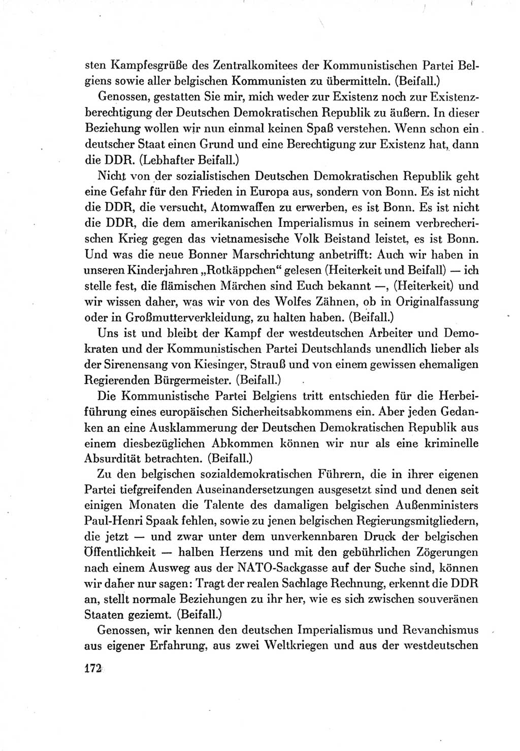 Protokoll der Verhandlungen des Ⅶ. Parteitages der Sozialistischen Einheitspartei Deutschlands (SED) [Deutsche Demokratische Republik (DDR)] 1967, Band Ⅱ, Seite 172 (Prot. Verh. Ⅶ. PT SED DDR 1967, Bd. Ⅱ, S. 172)