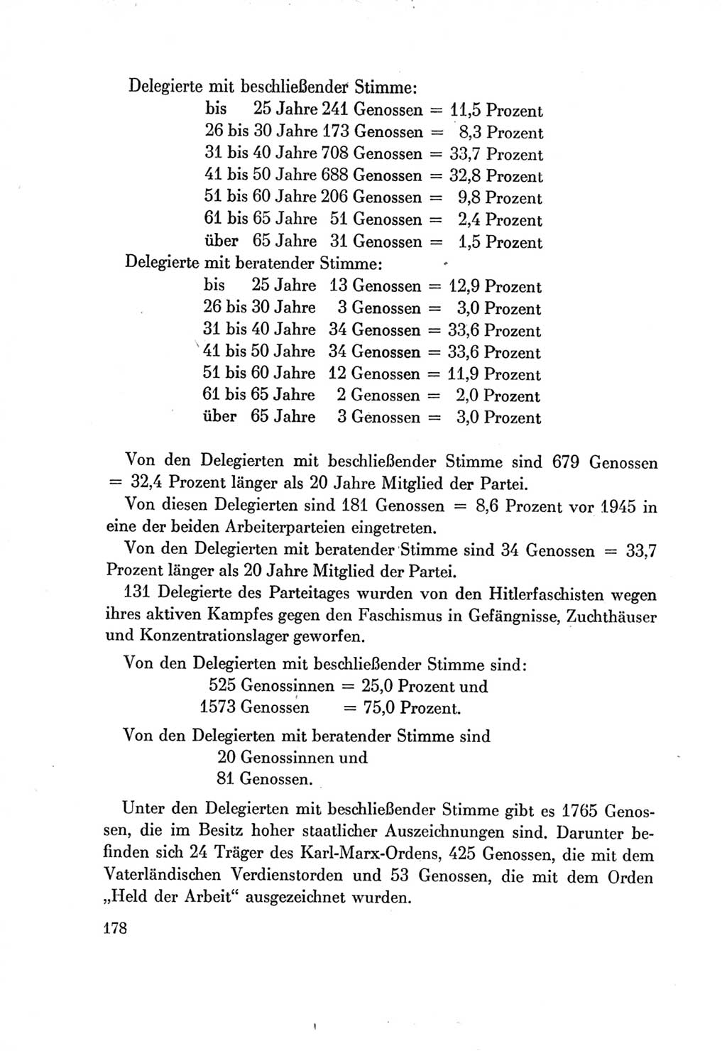 Protokoll der Verhandlungen des Ⅶ. Parteitages der Sozialistischen Einheitspartei Deutschlands (SED) [Deutsche Demokratische Republik (DDR)] 1967, Band Ⅱ, Seite 178 (Prot. Verh. Ⅶ. PT SED DDR 1967, Bd. Ⅱ, S. 178)