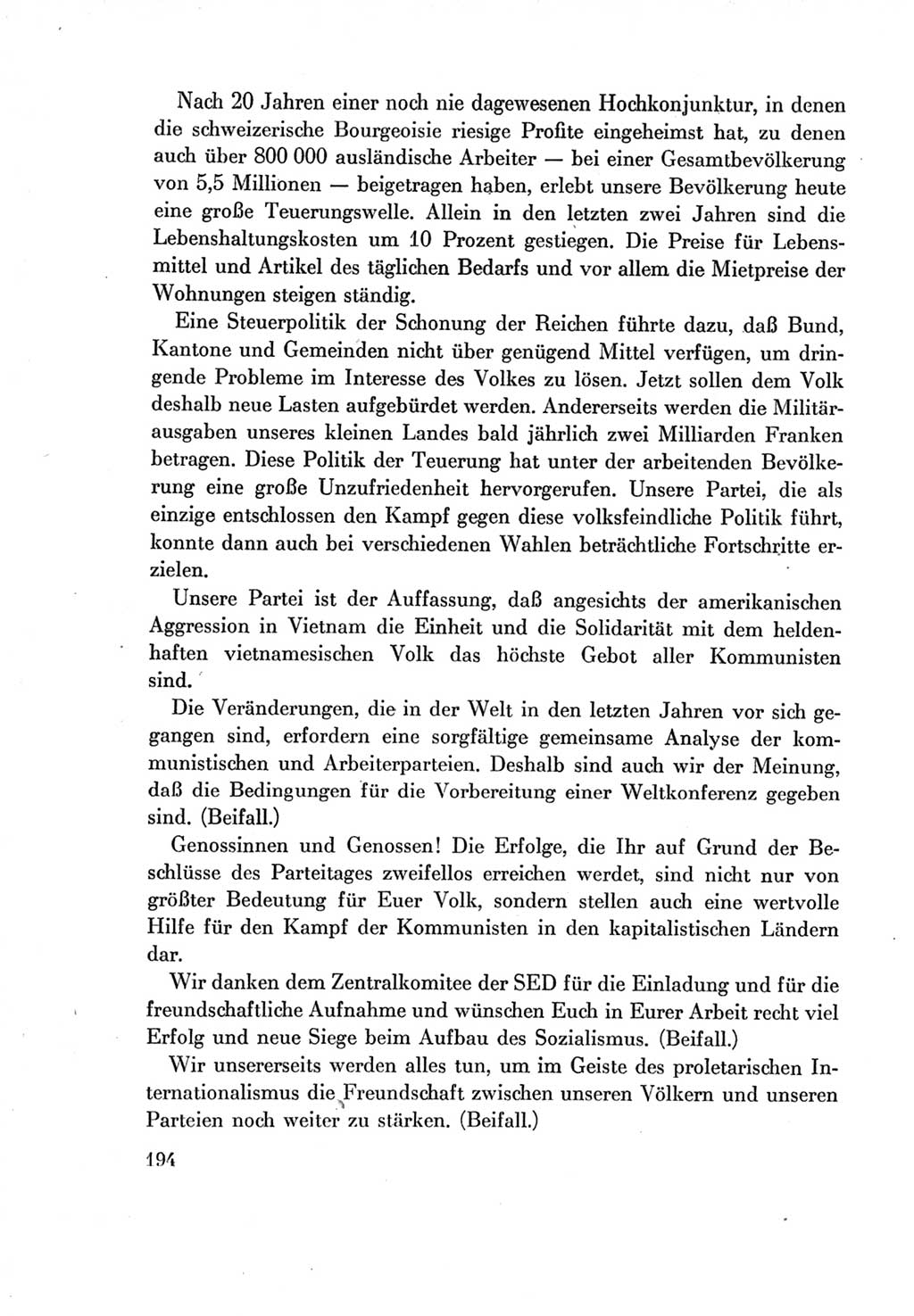 Protokoll der Verhandlungen des Ⅶ. Parteitages der Sozialistischen Einheitspartei Deutschlands (SED) [Deutsche Demokratische Republik (DDR)] 1967, Band Ⅱ, Seite 194 (Prot. Verh. Ⅶ. PT SED DDR 1967, Bd. Ⅱ, S. 194)