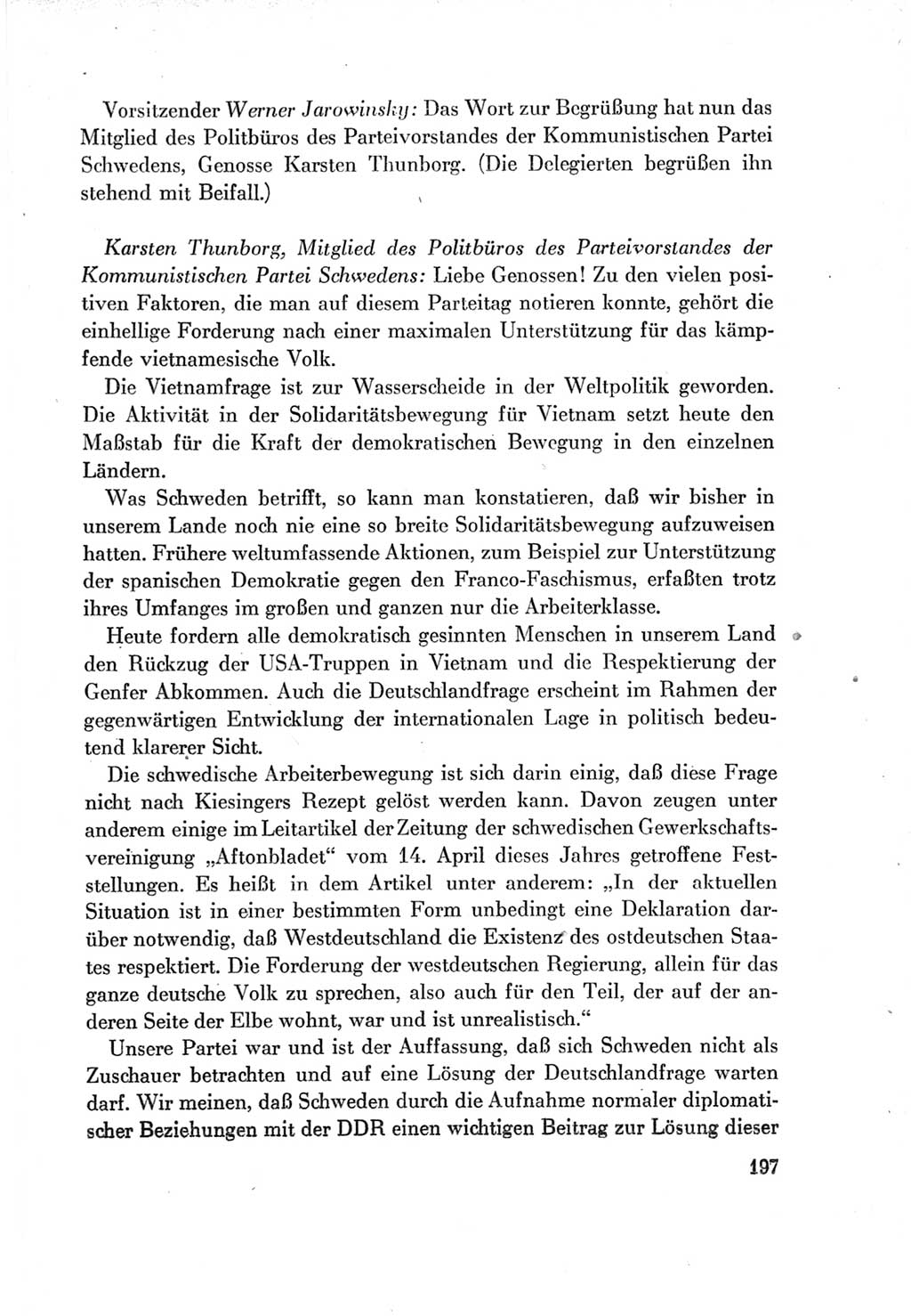 Protokoll der Verhandlungen des Ⅶ. Parteitages der Sozialistischen Einheitspartei Deutschlands (SED) [Deutsche Demokratische Republik (DDR)] 1967, Band Ⅱ, Seite 197 (Prot. Verh. Ⅶ. PT SED DDR 1967, Bd. Ⅱ, S. 197)