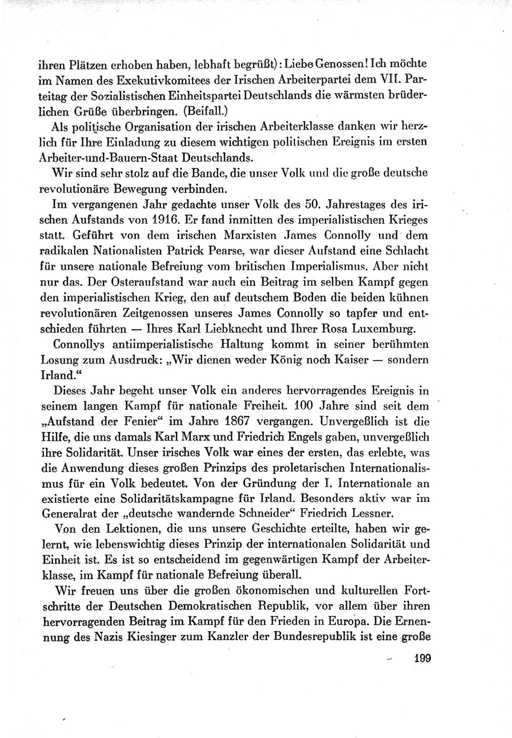 Protokoll der Verhandlungen des Ⅶ. Parteitages der Sozialistischen Einheitspartei Deutschlands (SED) [Deutsche Demokratische Republik (DDR)] 1967, Band Ⅱ, Seite 199 (Prot. Verh. Ⅶ. PT SED DDR 1967, Bd. Ⅱ, S. 199)