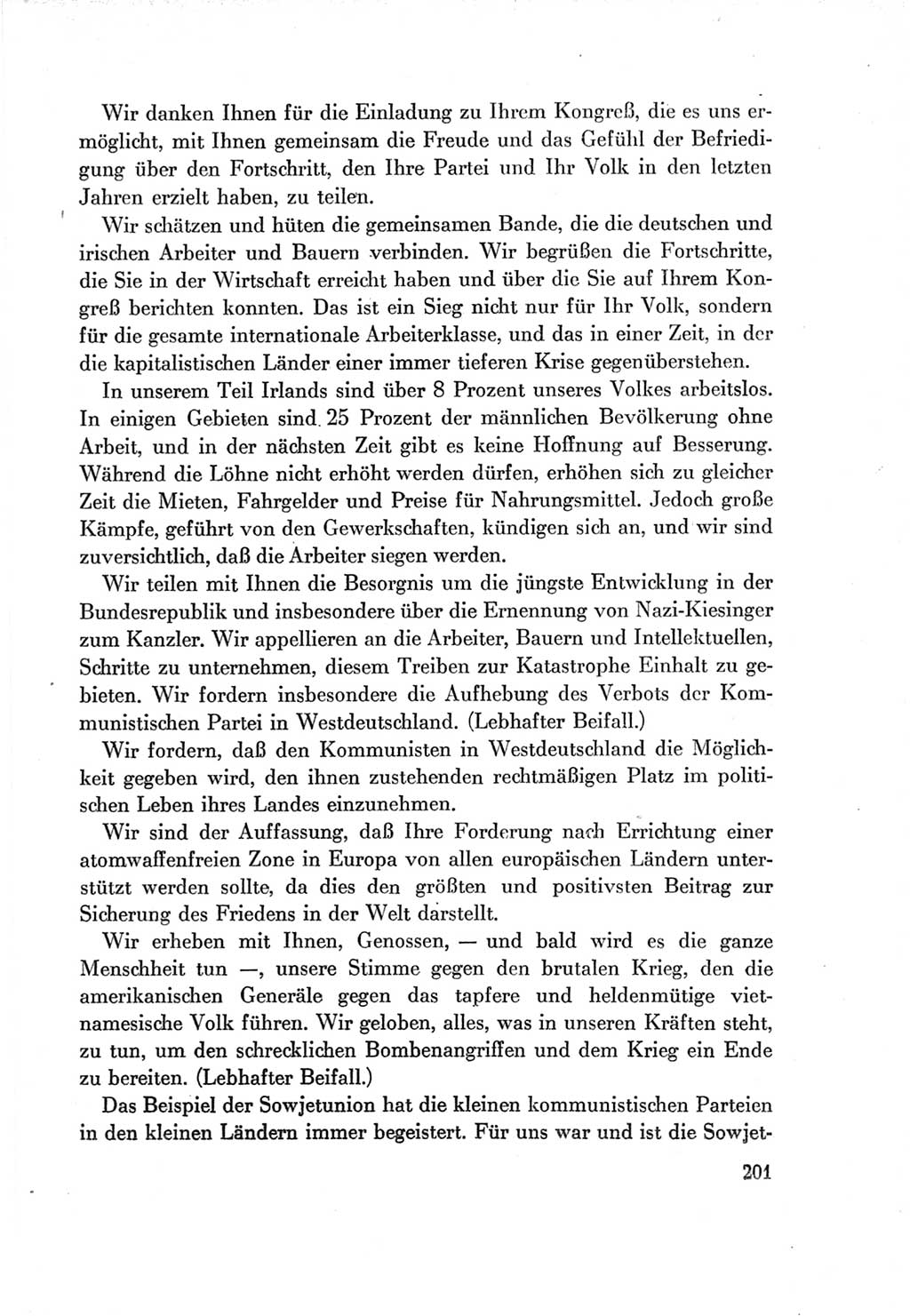 Protokoll der Verhandlungen des Ⅶ. Parteitages der Sozialistischen Einheitspartei Deutschlands (SED) [Deutsche Demokratische Republik (DDR)] 1967, Band Ⅱ, Seite 201 (Prot. Verh. Ⅶ. PT SED DDR 1967, Bd. Ⅱ, S. 201)