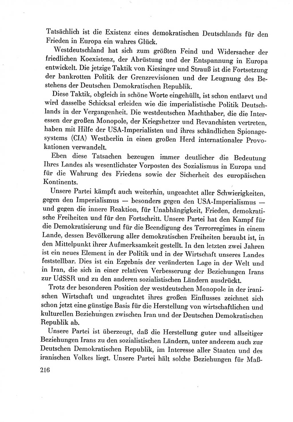 Protokoll der Verhandlungen des Ⅶ. Parteitages der Sozialistischen Einheitspartei Deutschlands (SED) [Deutsche Demokratische Republik (DDR)] 1967, Band Ⅱ, Seite 216 (Prot. Verh. Ⅶ. PT SED DDR 1967, Bd. Ⅱ, S. 216)