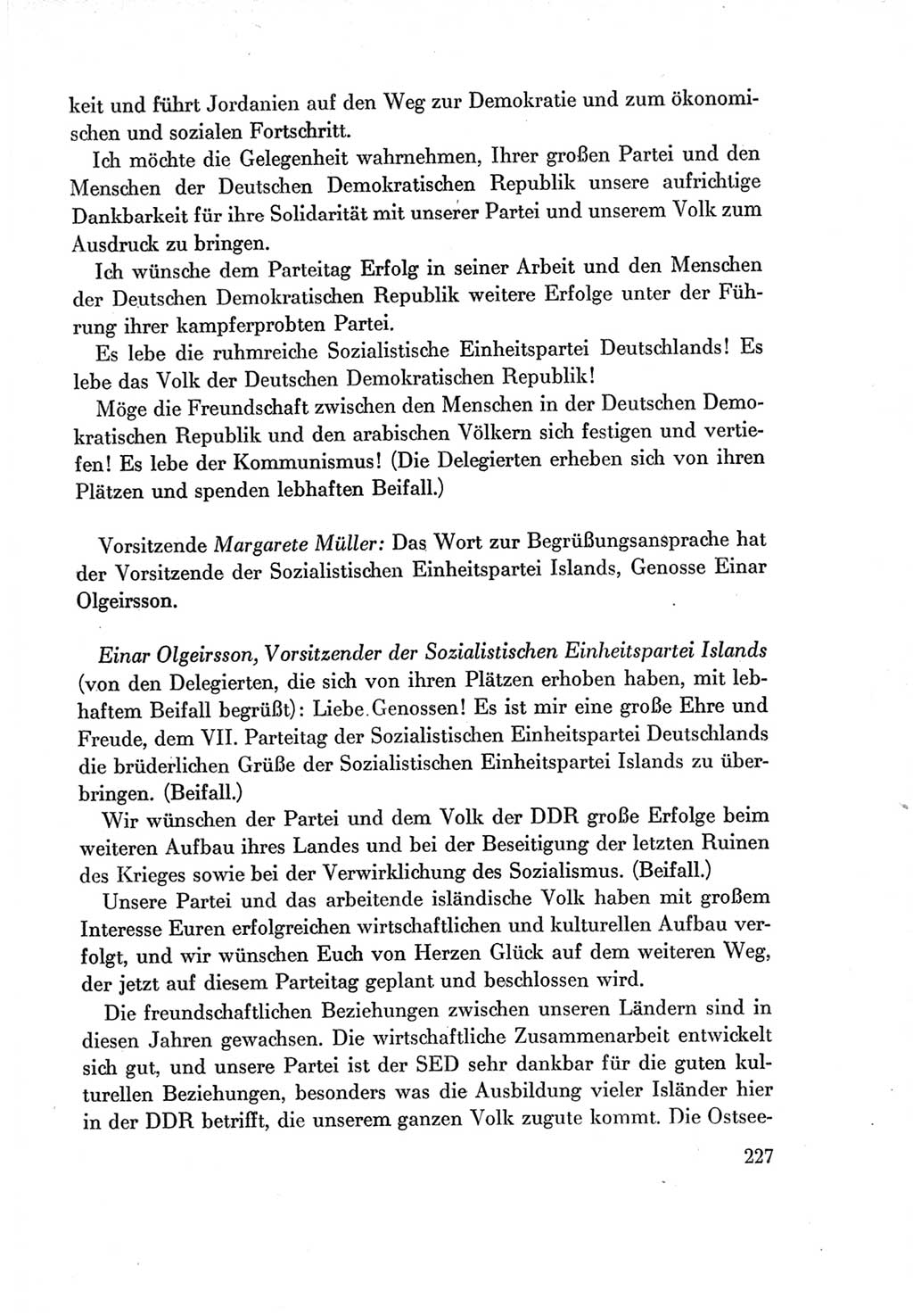 Protokoll der Verhandlungen des Ⅶ. Parteitages der Sozialistischen Einheitspartei Deutschlands (SED) [Deutsche Demokratische Republik (DDR)] 1967, Band Ⅱ, Seite 227 (Prot. Verh. Ⅶ. PT SED DDR 1967, Bd. Ⅱ, S. 227)