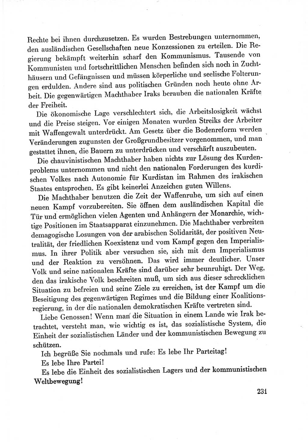 Protokoll der Verhandlungen des Ⅶ. Parteitages der Sozialistischen Einheitspartei Deutschlands (SED) [Deutsche Demokratische Republik (DDR)] 1967, Band Ⅱ, Seite 231 (Prot. Verh. Ⅶ. PT SED DDR 1967, Bd. Ⅱ, S. 231)