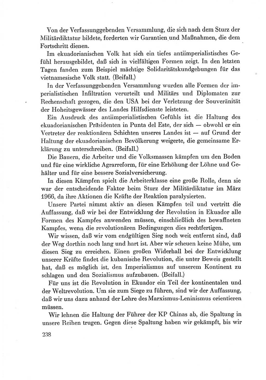 Protokoll der Verhandlungen des Ⅶ. Parteitages der Sozialistischen Einheitspartei Deutschlands (SED) [Deutsche Demokratische Republik (DDR)] 1967, Band Ⅱ, Seite 238 (Prot. Verh. Ⅶ. PT SED DDR 1967, Bd. Ⅱ, S. 238)