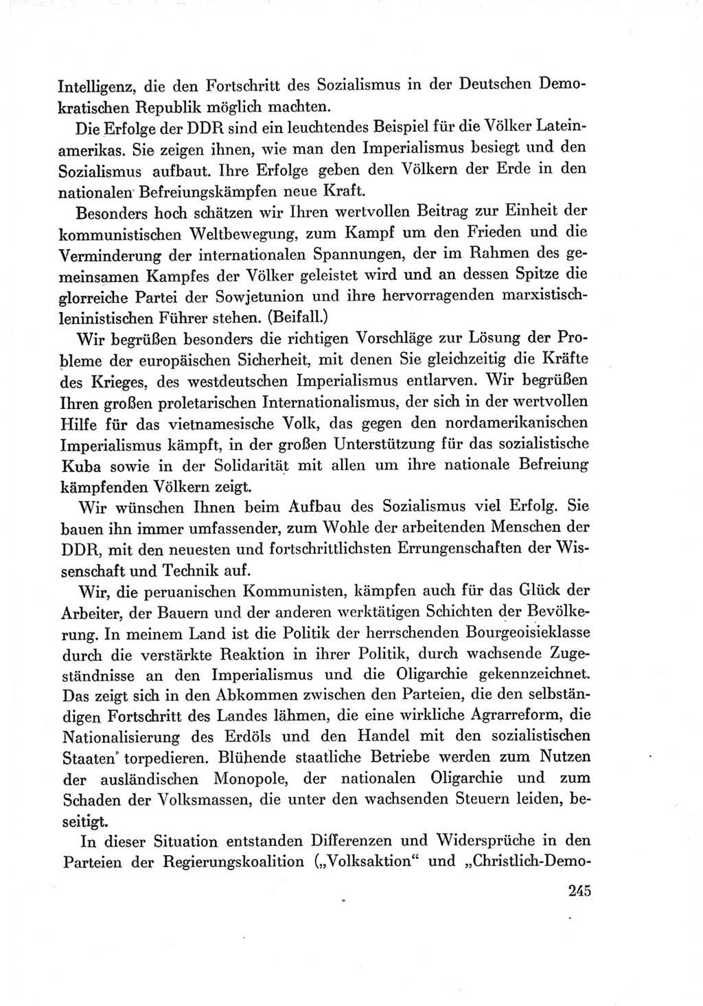 Protokoll der Verhandlungen des Ⅶ. Parteitages der Sozialistischen Einheitspartei Deutschlands (SED) [Deutsche Demokratische Republik (DDR)] 1967, Band Ⅱ, Seite 245 (Prot. Verh. Ⅶ. PT SED DDR 1967, Bd. Ⅱ, S. 245)