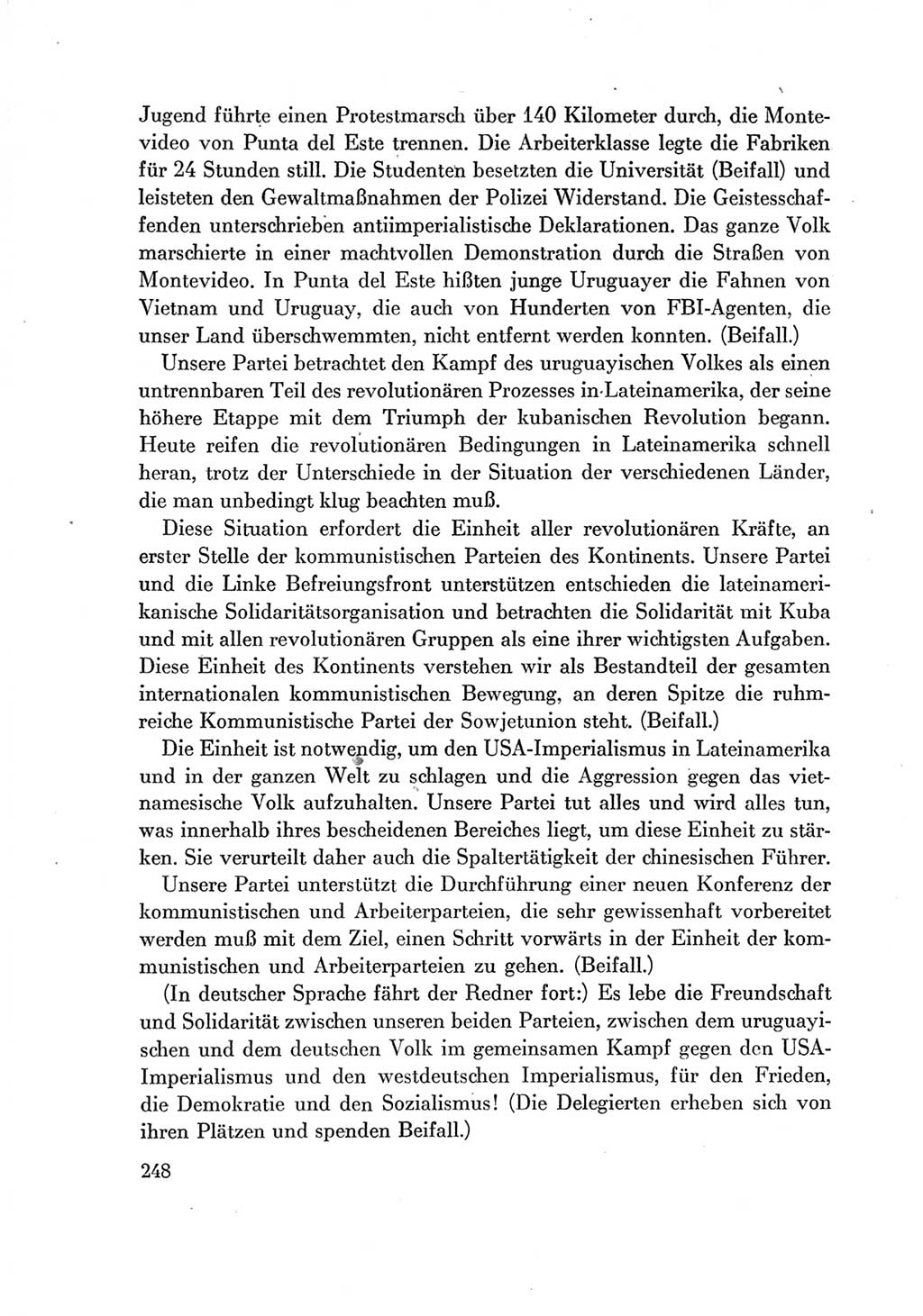 Protokoll der Verhandlungen des Ⅶ. Parteitages der Sozialistischen Einheitspartei Deutschlands (SED) [Deutsche Demokratische Republik (DDR)] 1967, Band Ⅱ, Seite 248 (Prot. Verh. Ⅶ. PT SED DDR 1967, Bd. Ⅱ, S. 248)