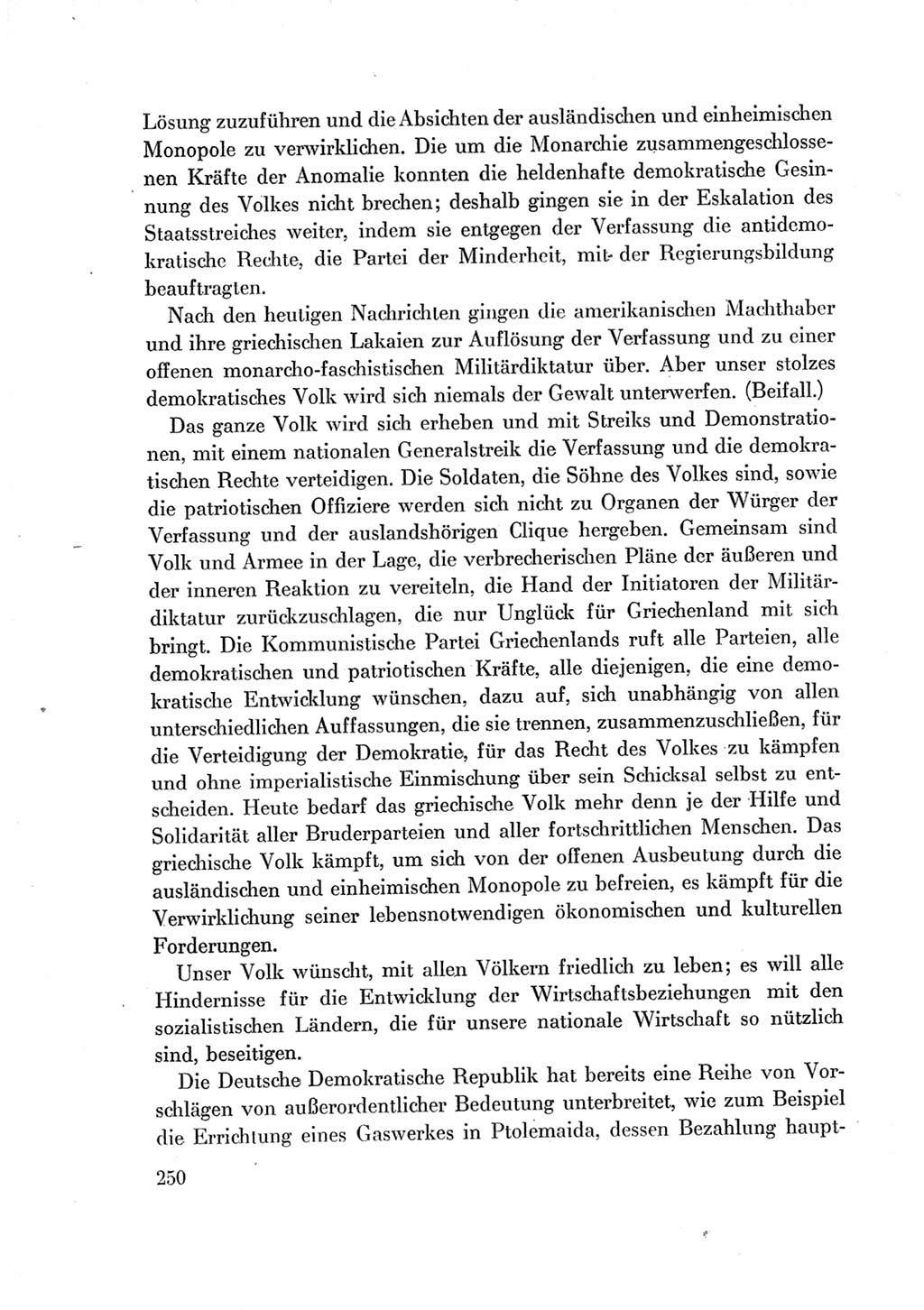Protokoll der Verhandlungen des Ⅶ. Parteitages der Sozialistischen Einheitspartei Deutschlands (SED) [Deutsche Demokratische Republik (DDR)] 1967, Band Ⅱ, Seite 250 (Prot. Verh. Ⅶ. PT SED DDR 1967, Bd. Ⅱ, S. 250)