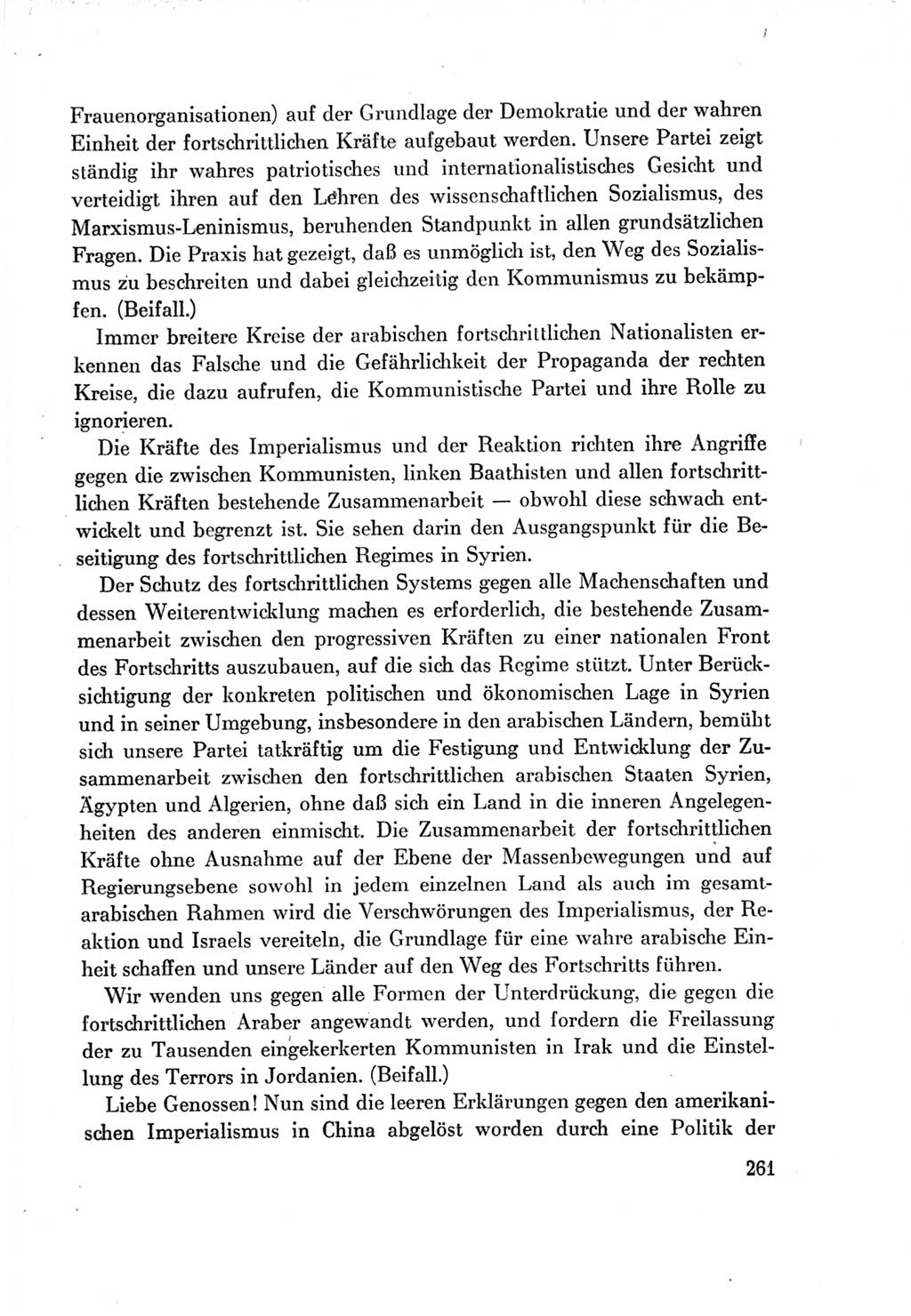 Protokoll der Verhandlungen des Ⅶ. Parteitages der Sozialistischen Einheitspartei Deutschlands (SED) [Deutsche Demokratische Republik (DDR)] 1967, Band Ⅱ, Seite 261 (Prot. Verh. Ⅶ. PT SED DDR 1967, Bd. Ⅱ, S. 261)