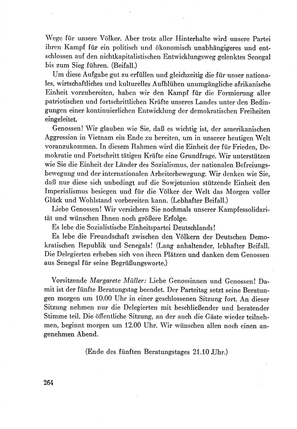 Protokoll der Verhandlungen des Ⅶ. Parteitages der Sozialistischen Einheitspartei Deutschlands (SED) [Deutsche Demokratische Republik (DDR)] 1967, Band Ⅱ, Seite 264 (Prot. Verh. Ⅶ. PT SED DDR 1967, Bd. Ⅱ, S. 264)