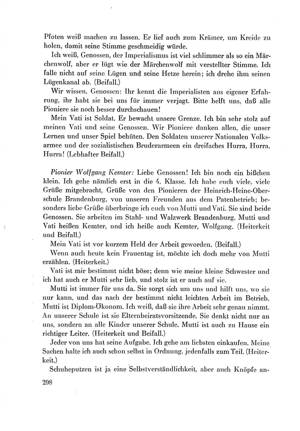 Protokoll der Verhandlungen des Ⅶ. Parteitages der Sozialistischen Einheitspartei Deutschlands (SED) [Deutsche Demokratische Republik (DDR)] 1967, Band Ⅱ, Seite 298 (Prot. Verh. Ⅶ. PT SED DDR 1967, Bd. Ⅱ, S. 298)