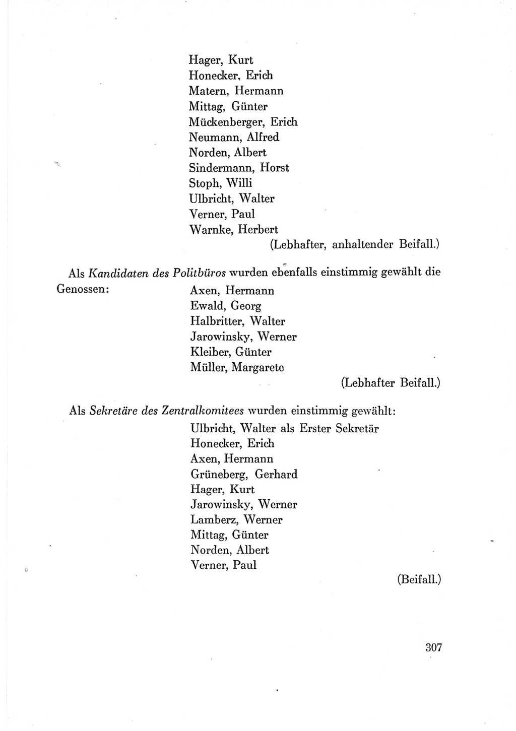 Protokoll der Verhandlungen des Ⅶ. Parteitages der Sozialistischen Einheitspartei Deutschlands (SED) [Deutsche Demokratische Republik (DDR)] 1967, Band Ⅱ, Seite 307 (Prot. Verh. Ⅶ. PT SED DDR 1967, Bd. Ⅱ, S. 307)