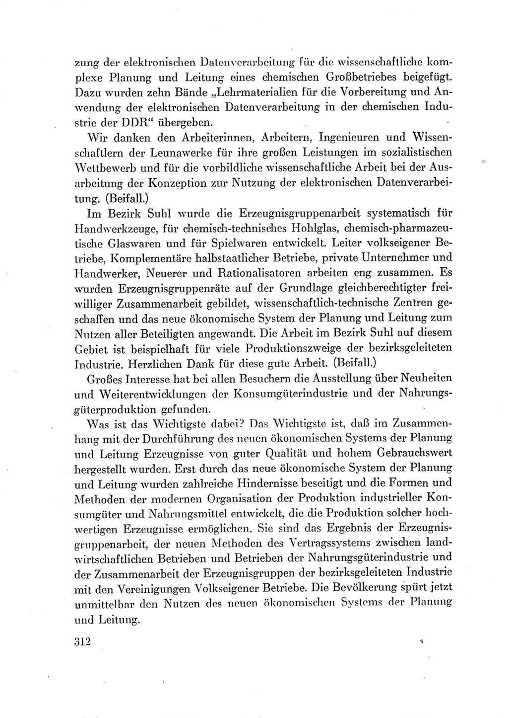 Protokoll der Verhandlungen des Ⅶ. Parteitages der Sozialistischen Einheitspartei Deutschlands (SED) [Deutsche Demokratische Republik (DDR)] 1967, Band Ⅱ, Seite 312 (Prot. Verh. Ⅶ. PT SED DDR 1967, Bd. Ⅱ, S. 312)