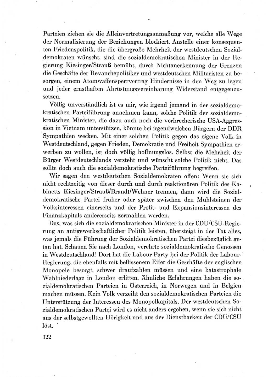 Protokoll der Verhandlungen des Ⅶ. Parteitages der Sozialistischen Einheitspartei Deutschlands (SED) [Deutsche Demokratische Republik (DDR)] 1967, Band Ⅱ, Seite 322 (Prot. Verh. Ⅶ. PT SED DDR 1967, Bd. Ⅱ, S. 322)