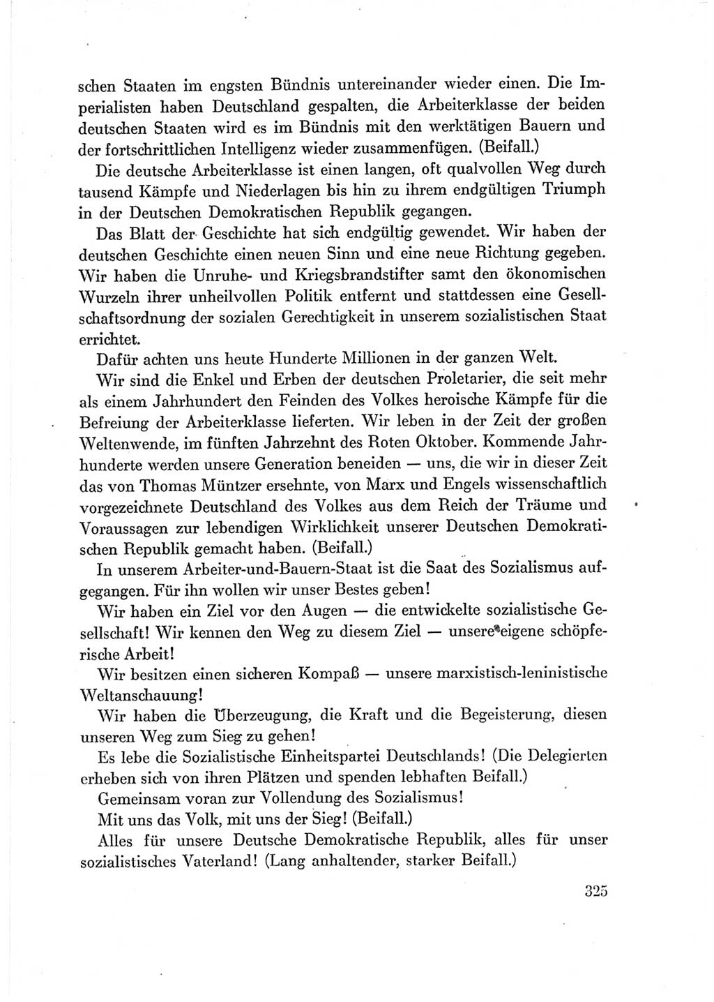 Protokoll der Verhandlungen des Ⅶ. Parteitages der Sozialistischen Einheitspartei Deutschlands (SED) [Deutsche Demokratische Republik (DDR)] 1967, Band Ⅱ, Seite 325 (Prot. Verh. Ⅶ. PT SED DDR 1967, Bd. Ⅱ, S. 325)