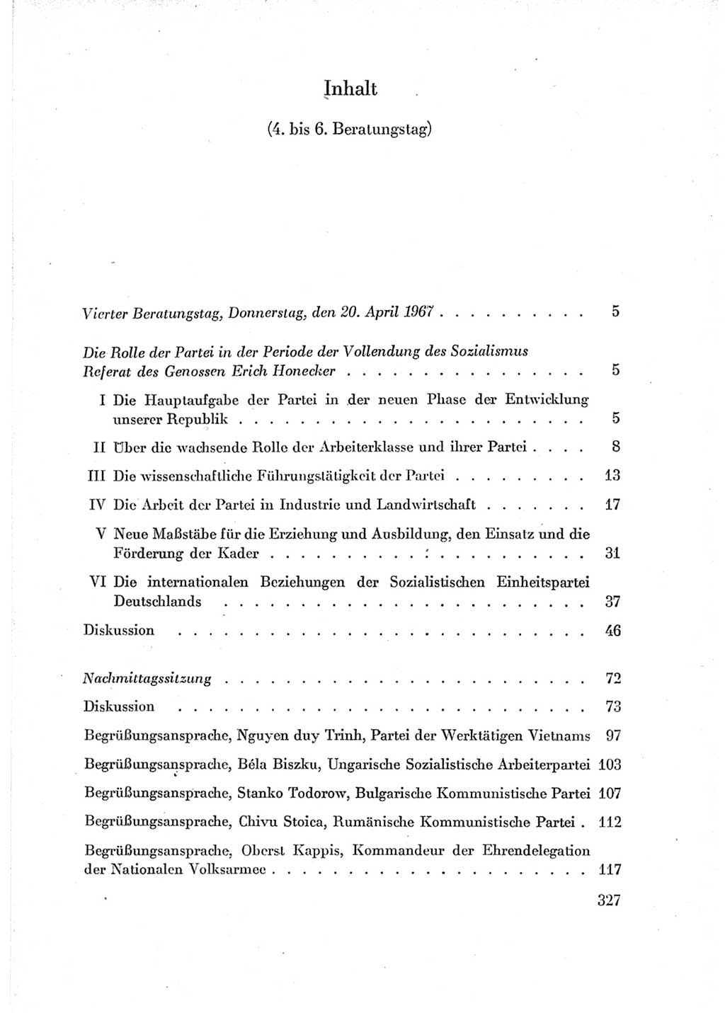 Protokoll der Verhandlungen des Ⅶ. Parteitages der Sozialistischen Einheitspartei Deutschlands (SED) [Deutsche Demokratische Republik (DDR)] 1967, Band Ⅱ, Seite 327 (Prot. Verh. Ⅶ. PT SED DDR 1967, Bd. Ⅱ, S. 327)
