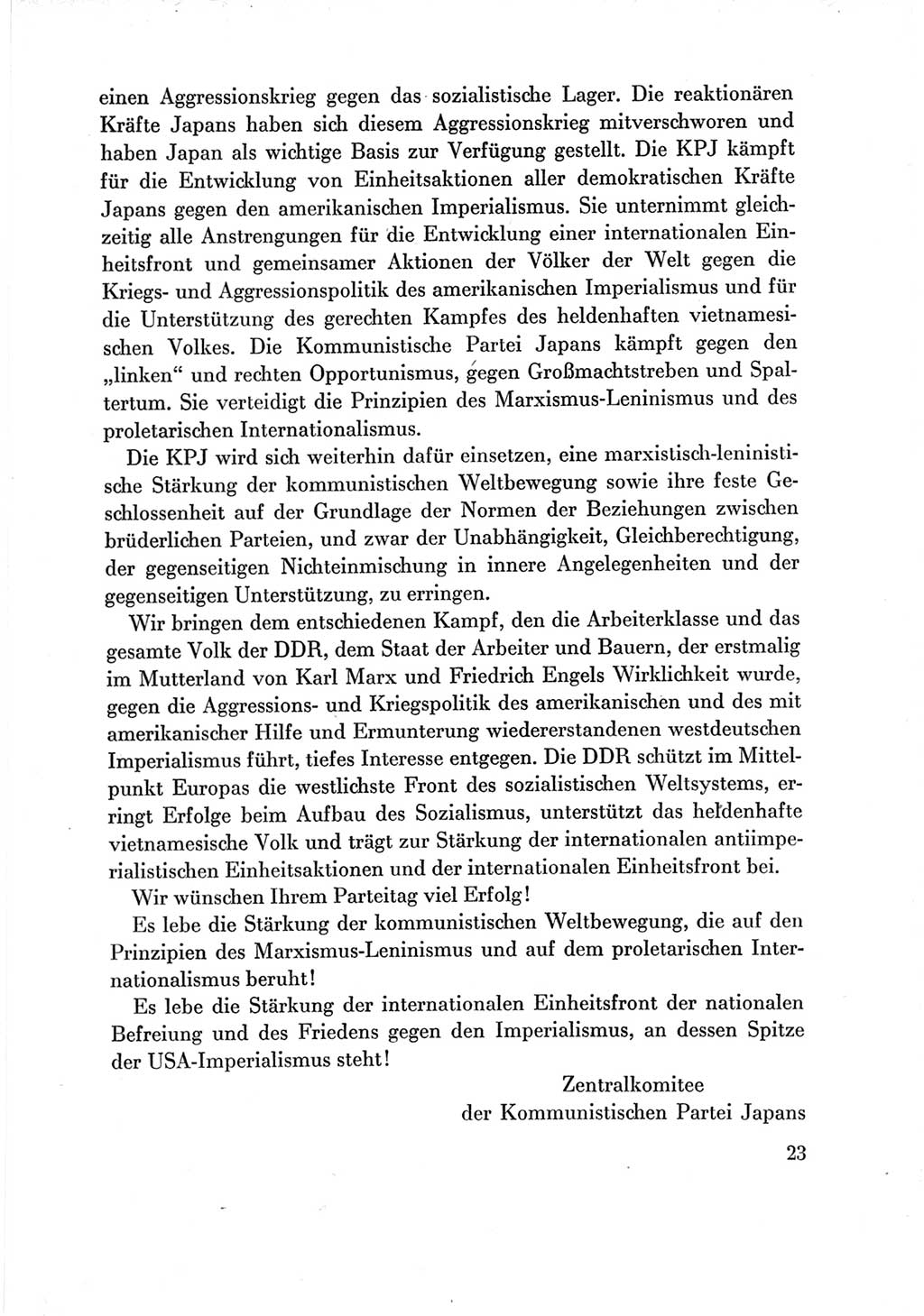 Protokoll der Verhandlungen des Ⅶ. Parteitages der Sozialistischen Einheitspartei Deutschlands (SED) [Deutsche Demokratische Republik (DDR)] 1967, Band Ⅲ, Seite 23 (Prot. Verh. Ⅶ. PT SED DDR 1967, Bd. Ⅲ, S. 23)