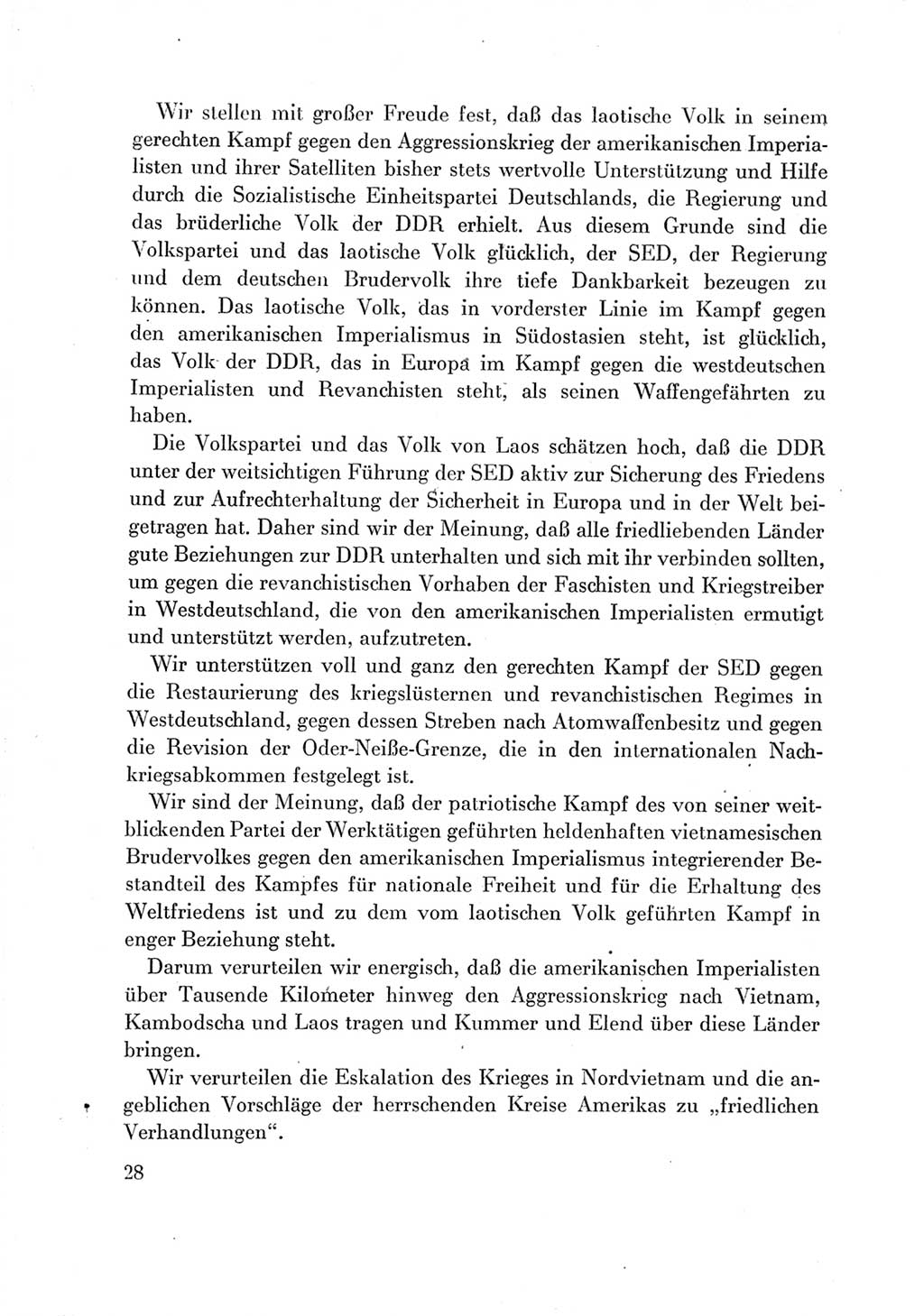 Protokoll der Verhandlungen des Ⅶ. Parteitages der Sozialistischen Einheitspartei Deutschlands (SED) [Deutsche Demokratische Republik (DDR)] 1967, Band Ⅲ, Seite 28 (Prot. Verh. Ⅶ. PT SED DDR 1967, Bd. Ⅲ, S. 28)