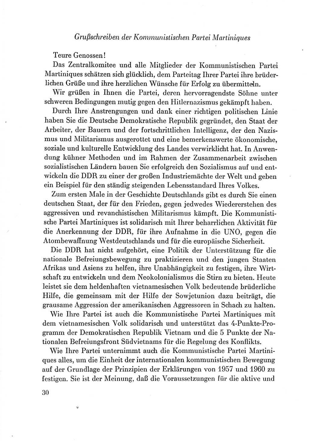 Protokoll der Verhandlungen des Ⅶ. Parteitages der Sozialistischen Einheitspartei Deutschlands (SED) [Deutsche Demokratische Republik (DDR)] 1967, Band Ⅲ, Seite 30 (Prot. Verh. Ⅶ. PT SED DDR 1967, Bd. Ⅲ, S. 30)