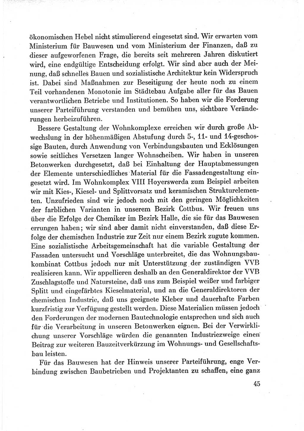 Protokoll der Verhandlungen des Ⅶ. Parteitages der Sozialistischen Einheitspartei Deutschlands (SED) [Deutsche Demokratische Republik (DDR)] 1967, Band Ⅲ, Seite 45 (Prot. Verh. Ⅶ. PT SED DDR 1967, Bd. Ⅲ, S. 45)