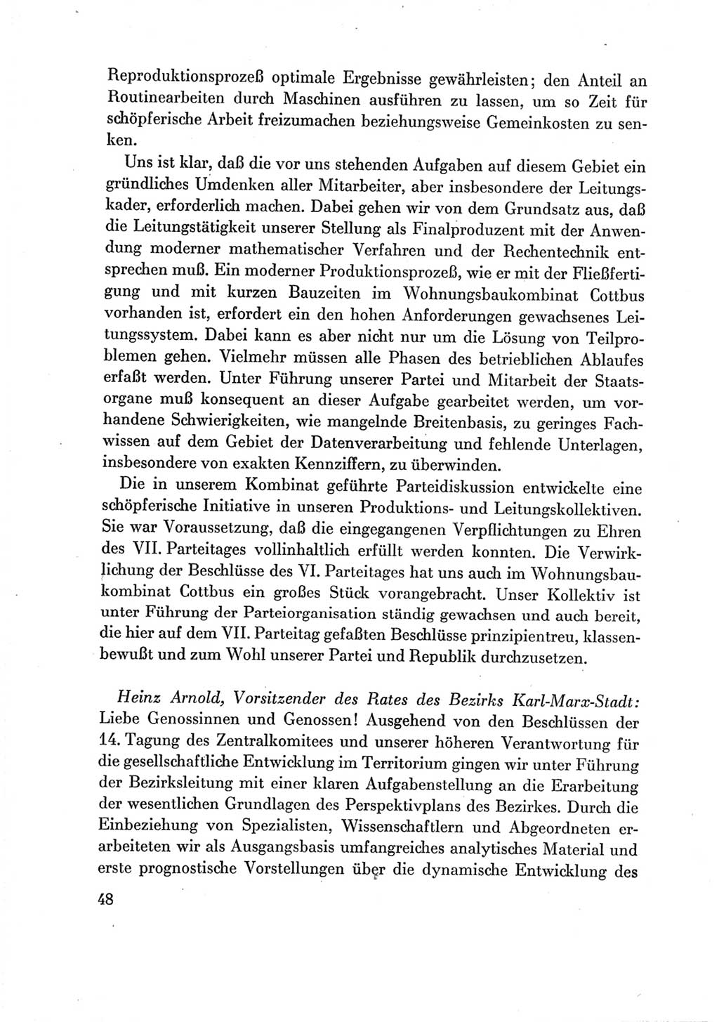 Protokoll der Verhandlungen des Ⅶ. Parteitages der Sozialistischen Einheitspartei Deutschlands (SED) [Deutsche Demokratische Republik (DDR)] 1967, Band Ⅲ, Seite 48 (Prot. Verh. Ⅶ. PT SED DDR 1967, Bd. Ⅲ, S. 48)