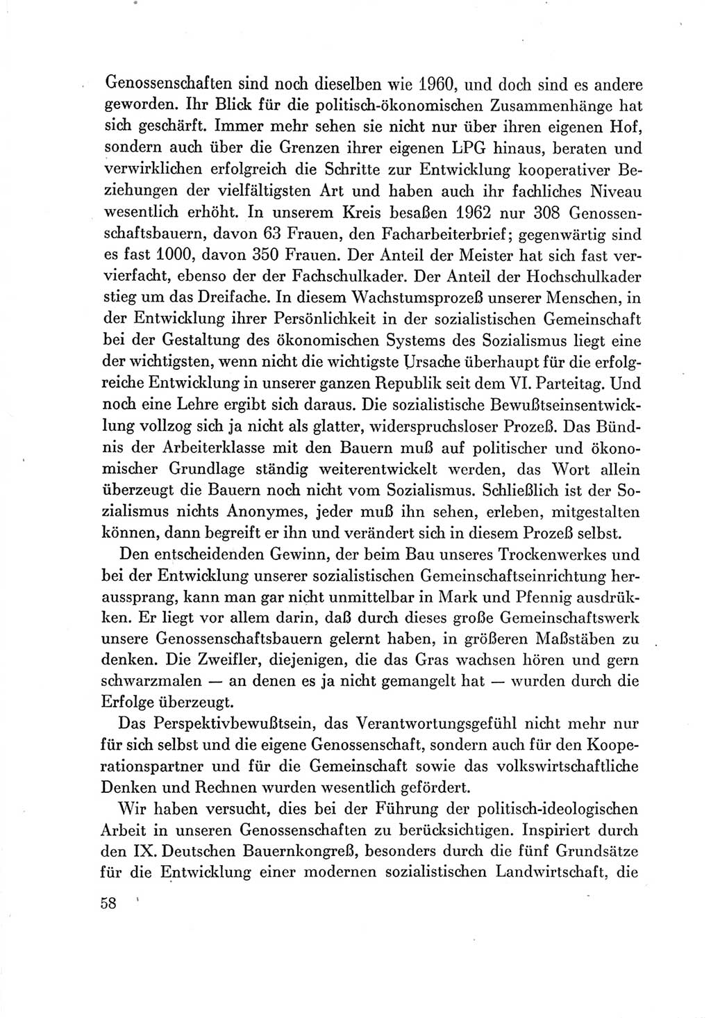 Protokoll der Verhandlungen des Ⅶ. Parteitages der Sozialistischen Einheitspartei Deutschlands (SED) [Deutsche Demokratische Republik (DDR)] 1967, Band Ⅲ, Seite 58 (Prot. Verh. Ⅶ. PT SED DDR 1967, Bd. Ⅲ, S. 58)