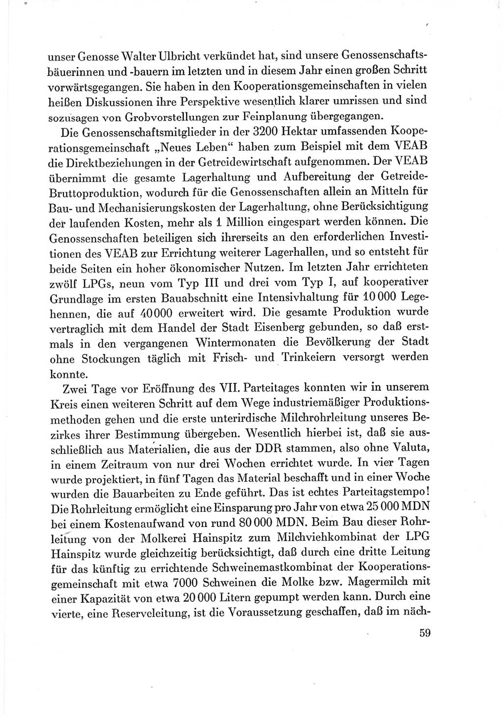 Protokoll der Verhandlungen des Ⅶ. Parteitages der Sozialistischen Einheitspartei Deutschlands (SED) [Deutsche Demokratische Republik (DDR)] 1967, Band Ⅲ, Seite 59 (Prot. Verh. Ⅶ. PT SED DDR 1967, Bd. Ⅲ, S. 59)