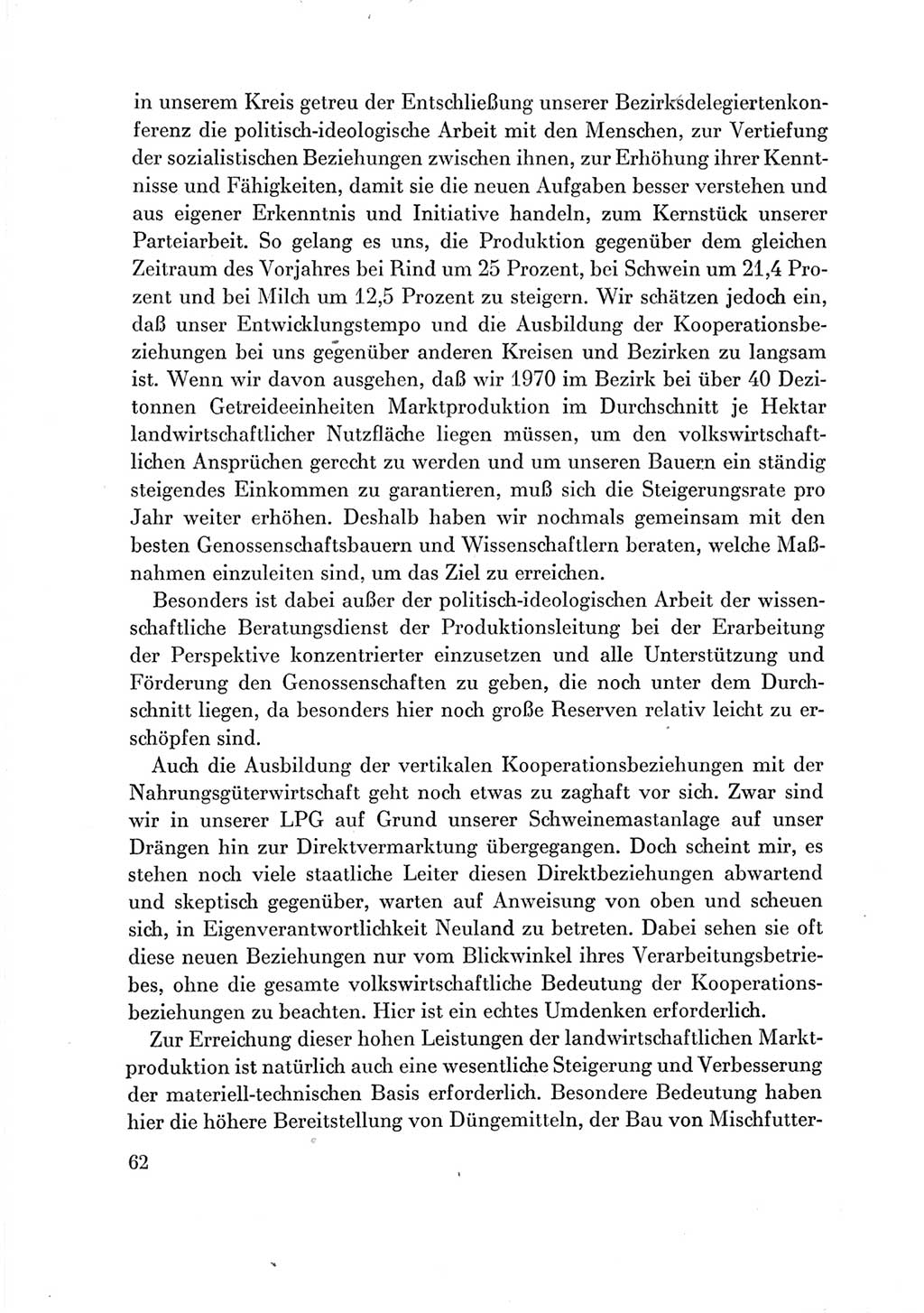 Protokoll der Verhandlungen des Ⅶ. Parteitages der Sozialistischen Einheitspartei Deutschlands (SED) [Deutsche Demokratische Republik (DDR)] 1967, Band Ⅲ, Seite 62 (Prot. Verh. Ⅶ. PT SED DDR 1967, Bd. Ⅲ, S. 62)