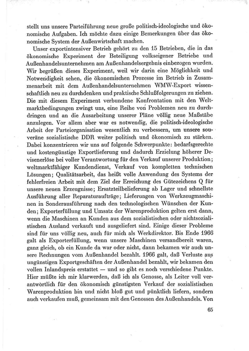 Protokoll der Verhandlungen des Ⅶ. Parteitages der Sozialistischen Einheitspartei Deutschlands (SED) [Deutsche Demokratische Republik (DDR)] 1967, Band Ⅲ, Seite 65 (Prot. Verh. Ⅶ. PT SED DDR 1967, Bd. Ⅲ, S. 65)